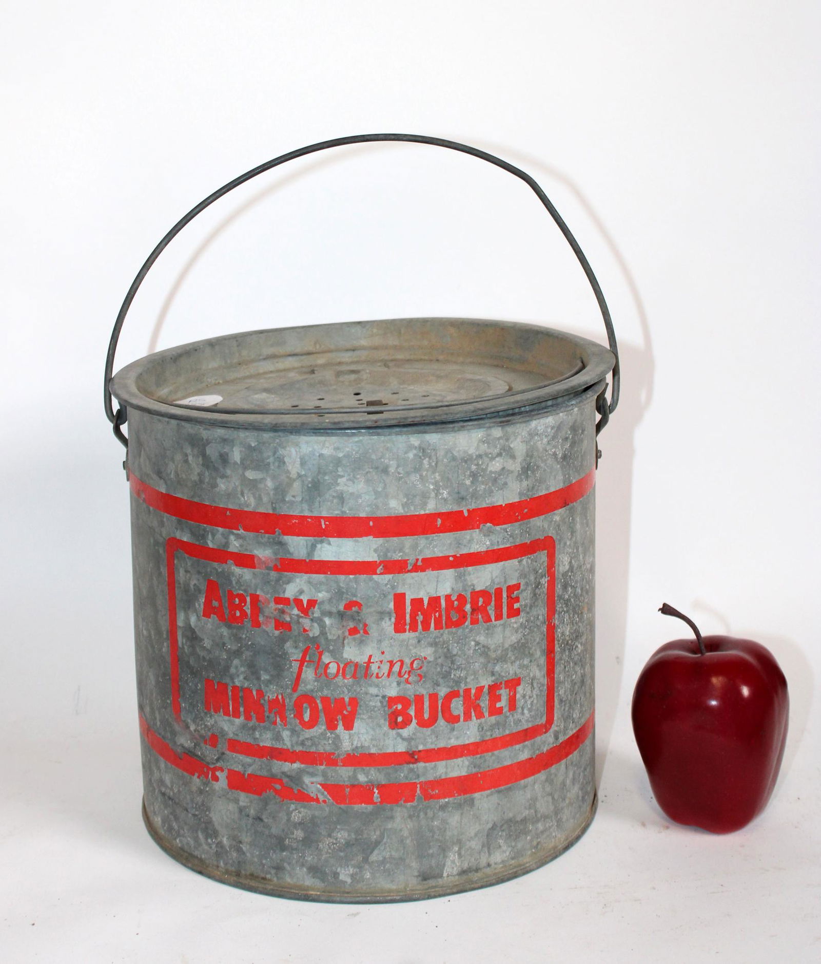 Antique primitive minnow bait bucket (1 of 5)