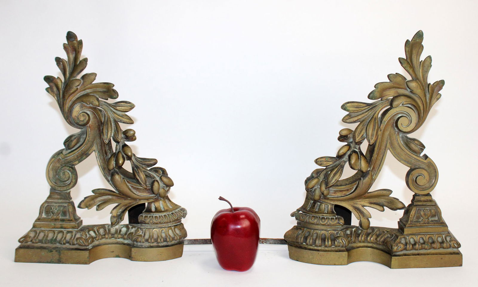 Pair of French bronze chenets (1 of 6)