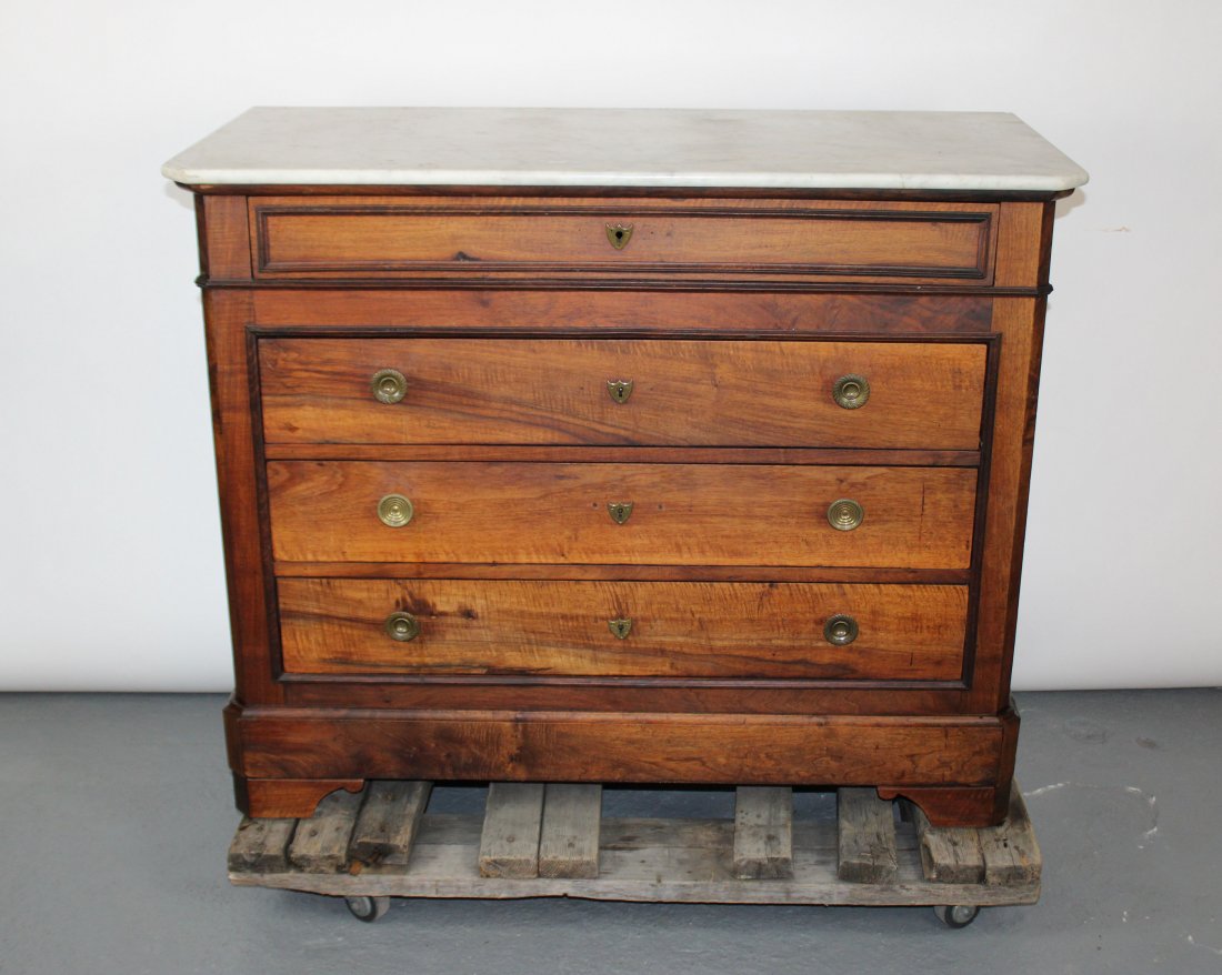 French Louis Philippe commode with marble (1 of 10)