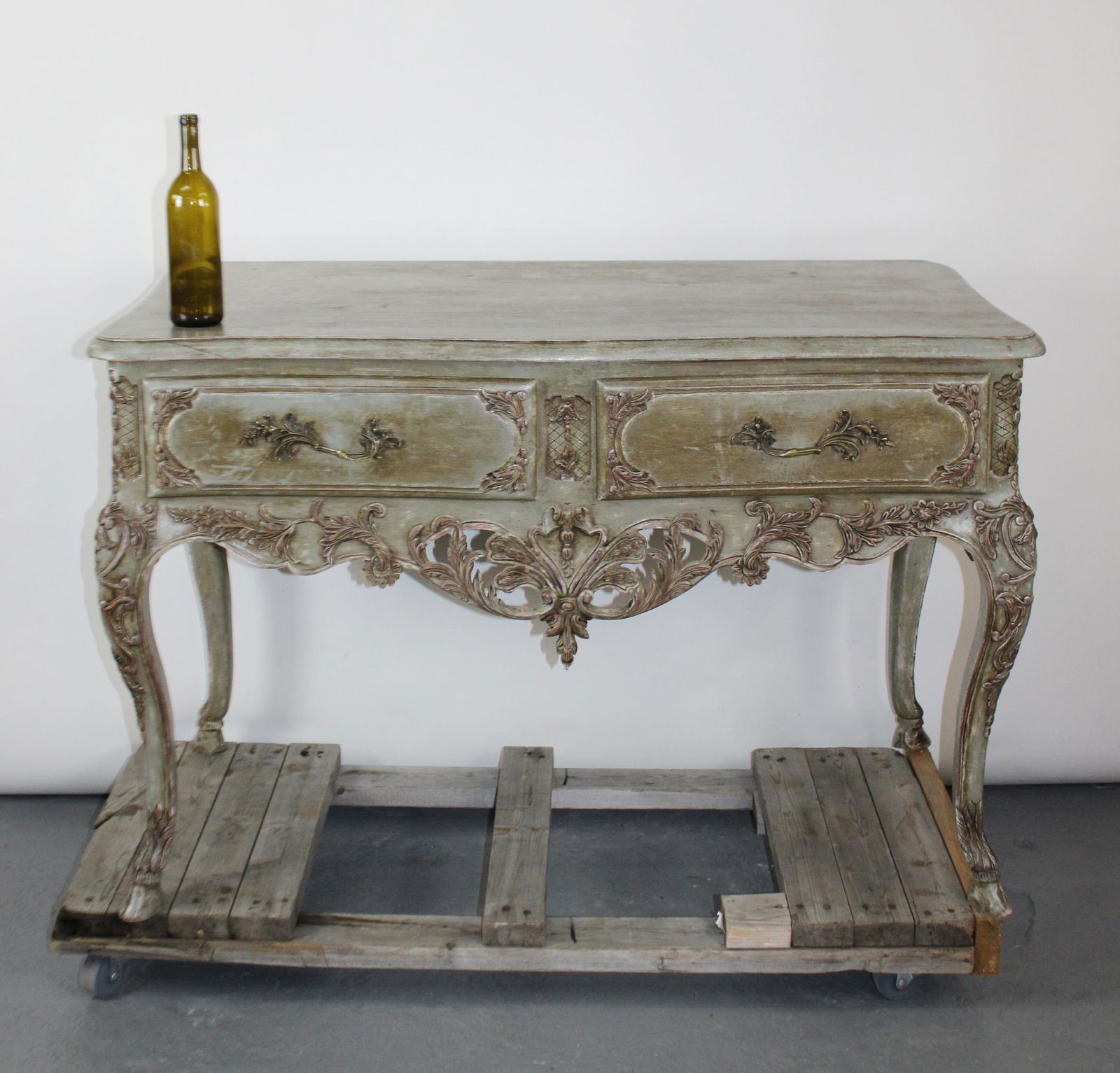 French Louis XV style painted console table (1 of 9)