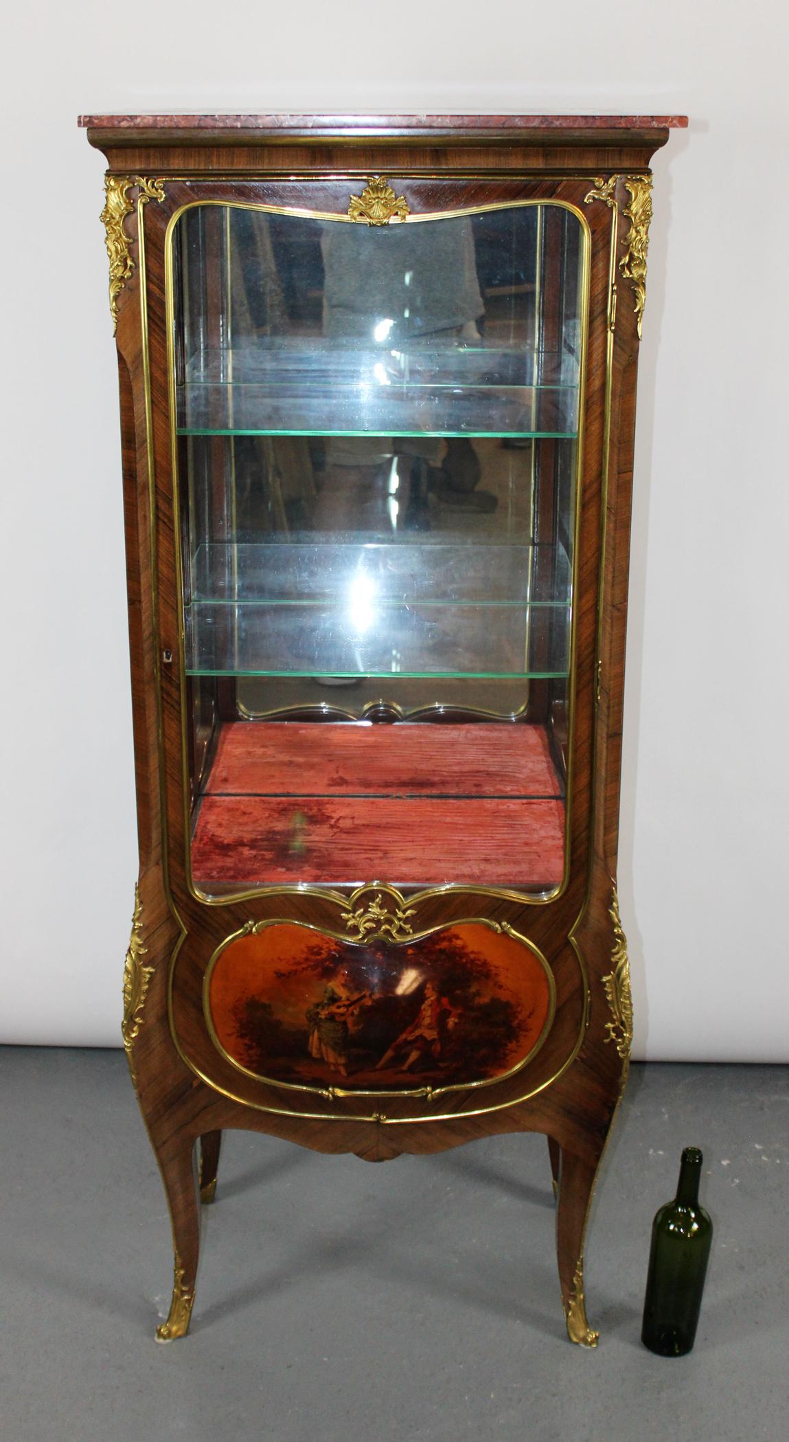French Louis XV style bronze mount vitrine (1 of 11)