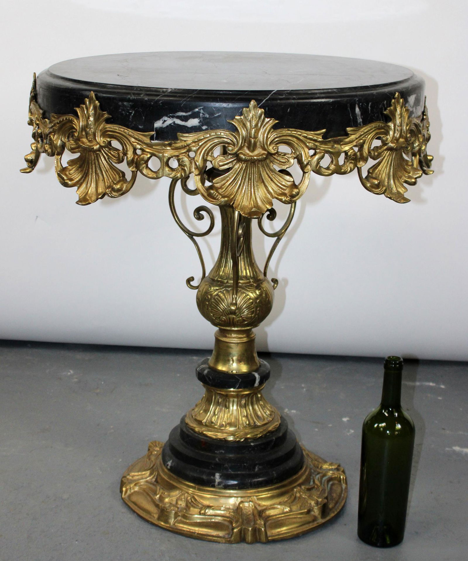 French pedestal gueridon table with bronze mounts (1 of 8)
