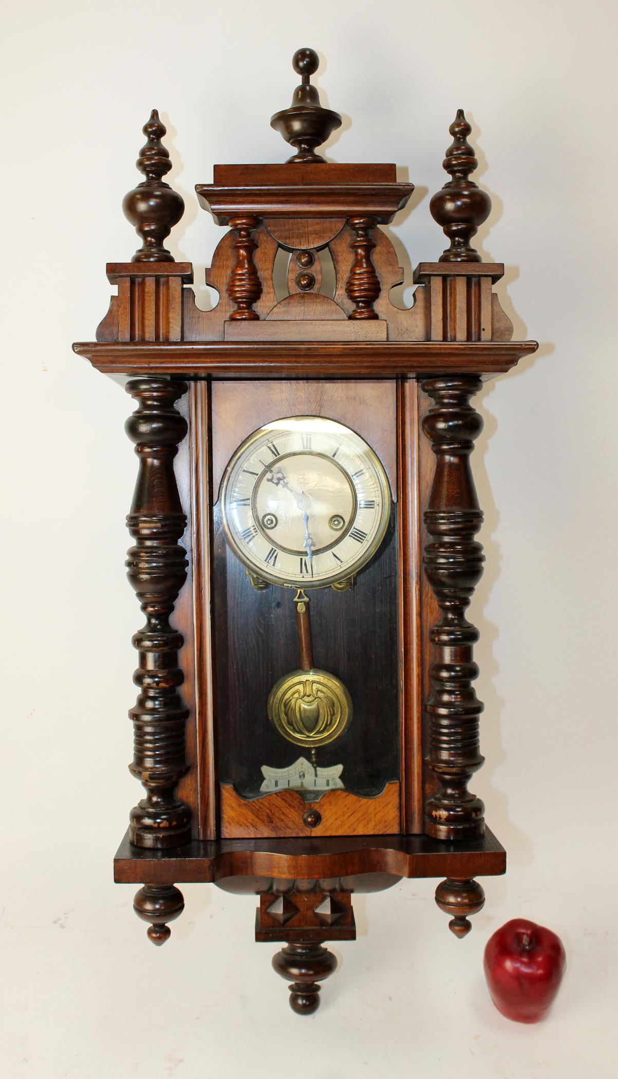 German Junghan's mahogany regulator wall clock (1 of 11)