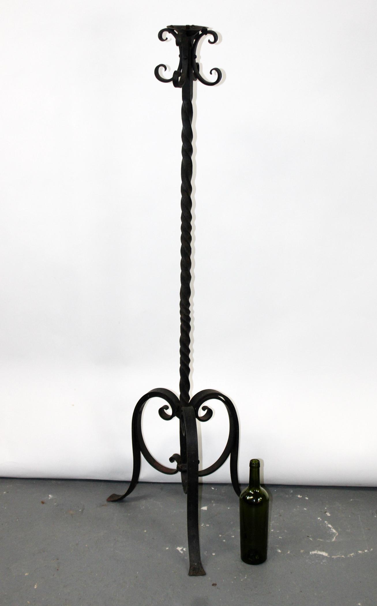 French wrought iron tall candle torchere (1 of 6)