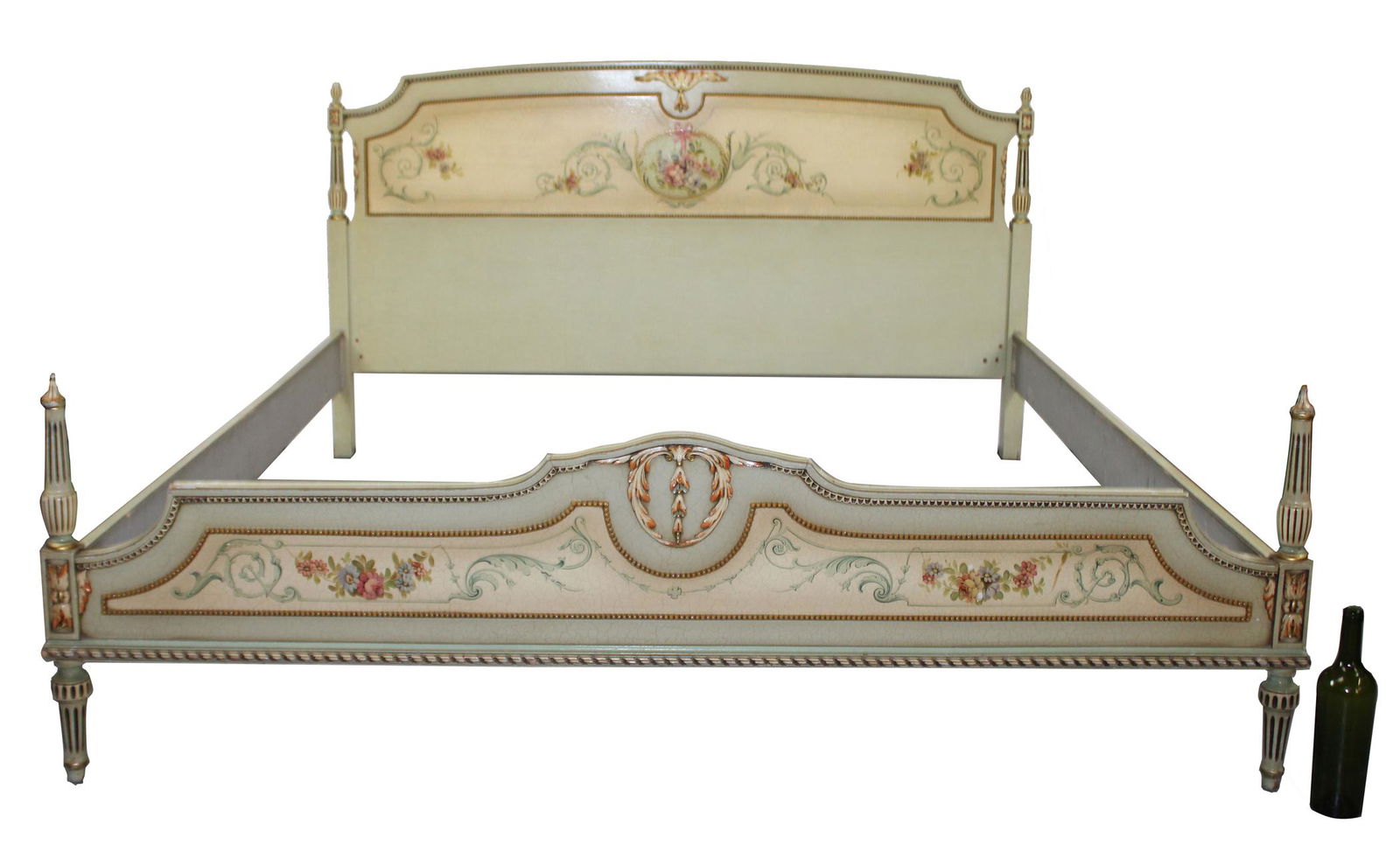 Italian Neo Classical style painted Queen size bed (1 of 7)