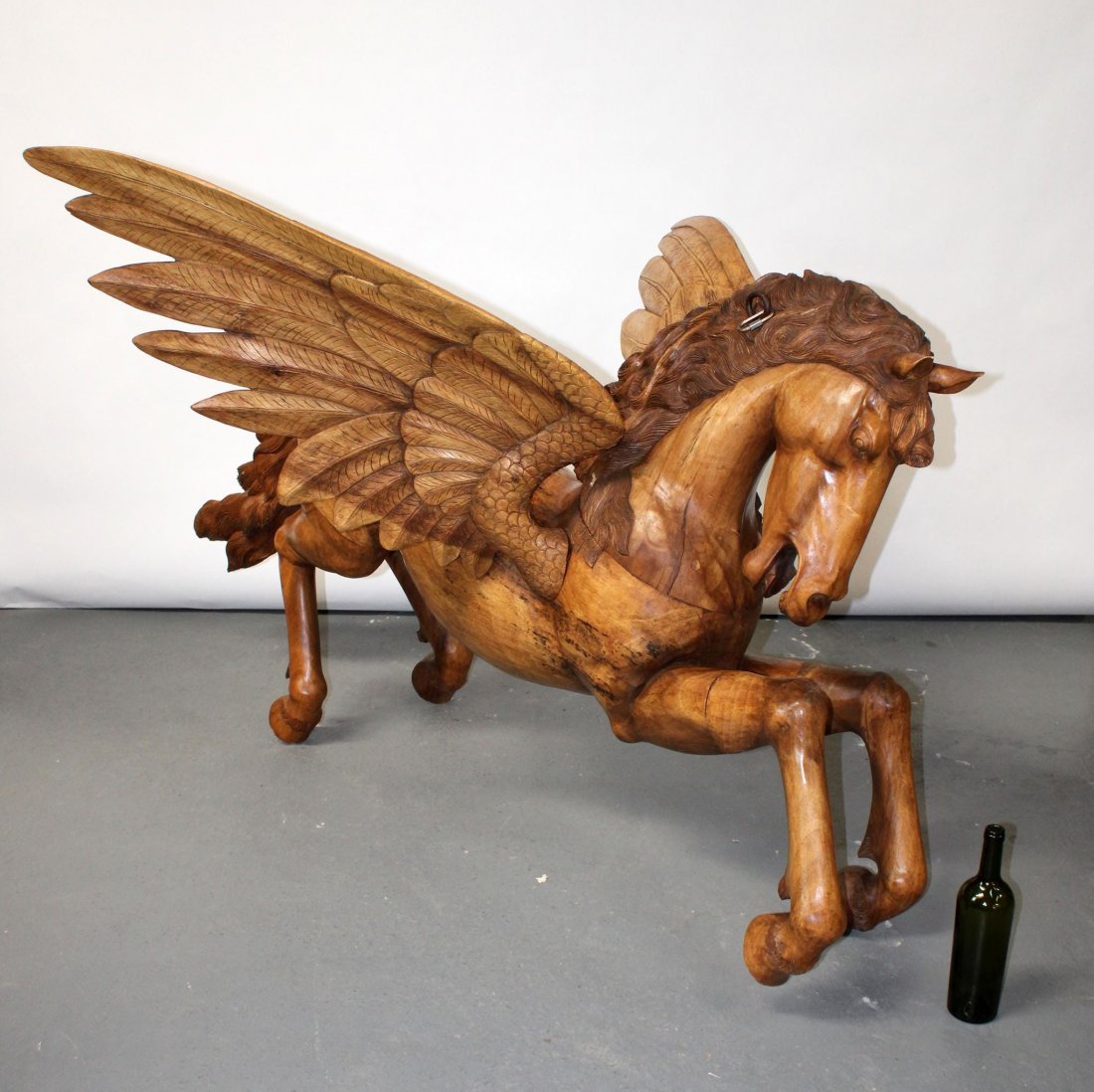 Hand carved Pegasus sculpture (1 of 14)