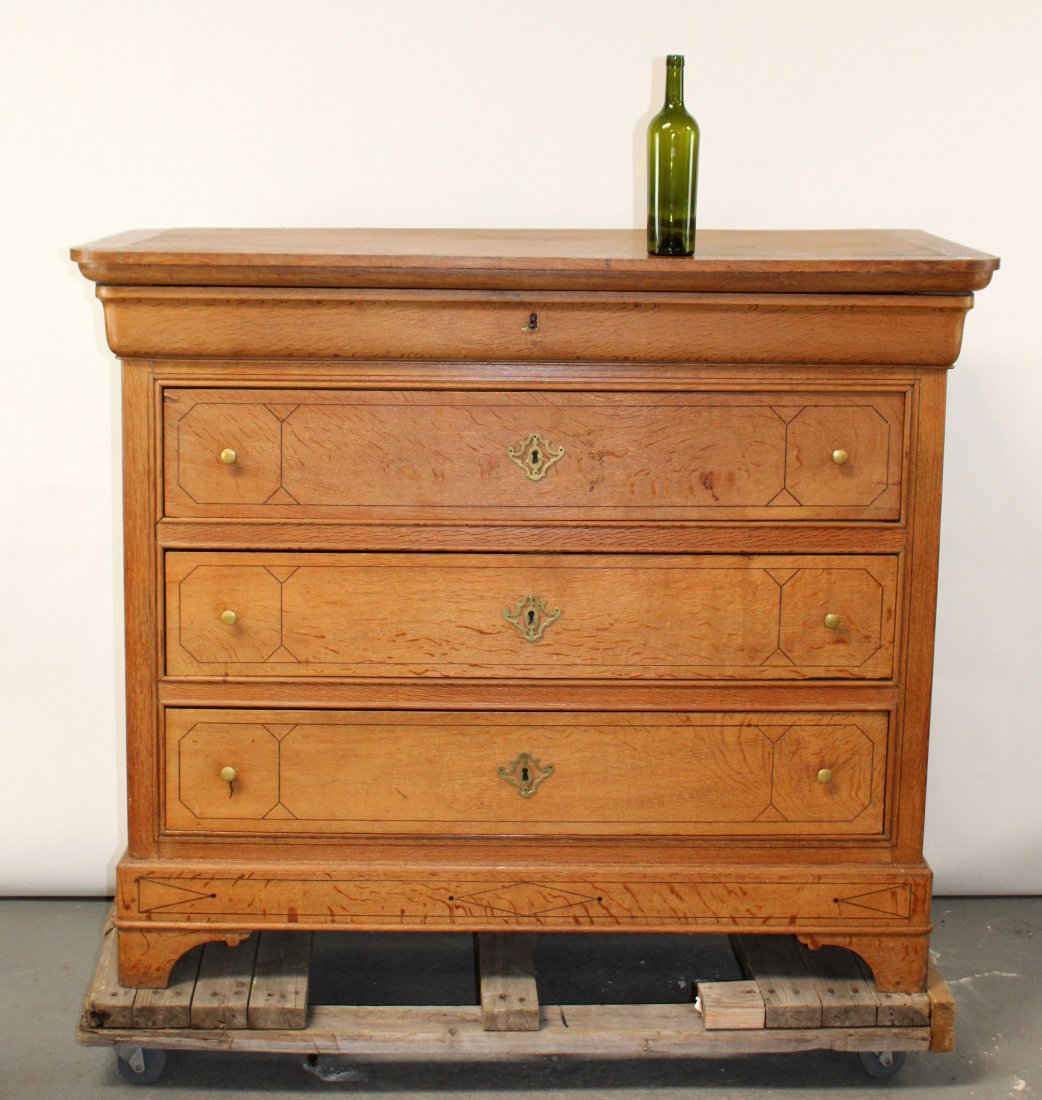 French Directoire commode in bleached oak (1 of 11)