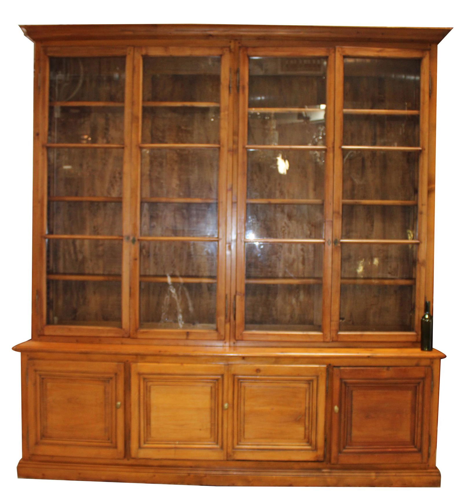 French Louis Philippe 4 door bookcase in pine (1 of 14)