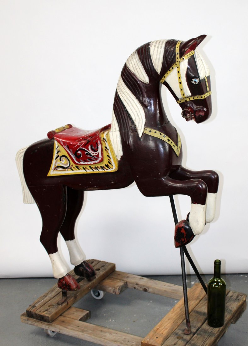 Hand painted wooden carousel horse (1 of 8)