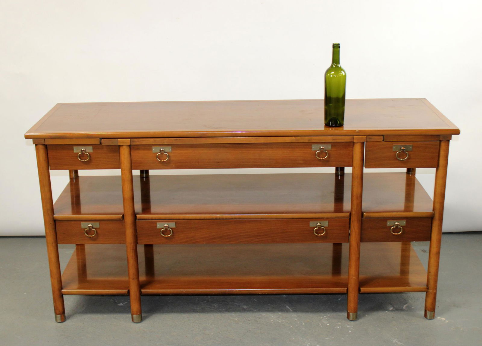 Mid-century tiered server with pull out table (1 of 9)