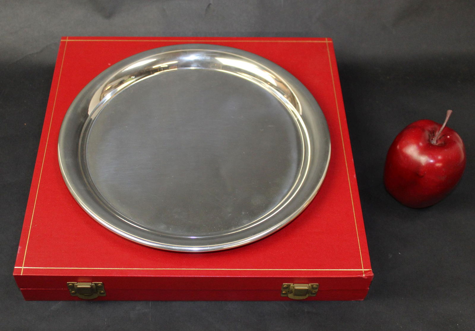 Cartier pewter round charger (1 of 9)
