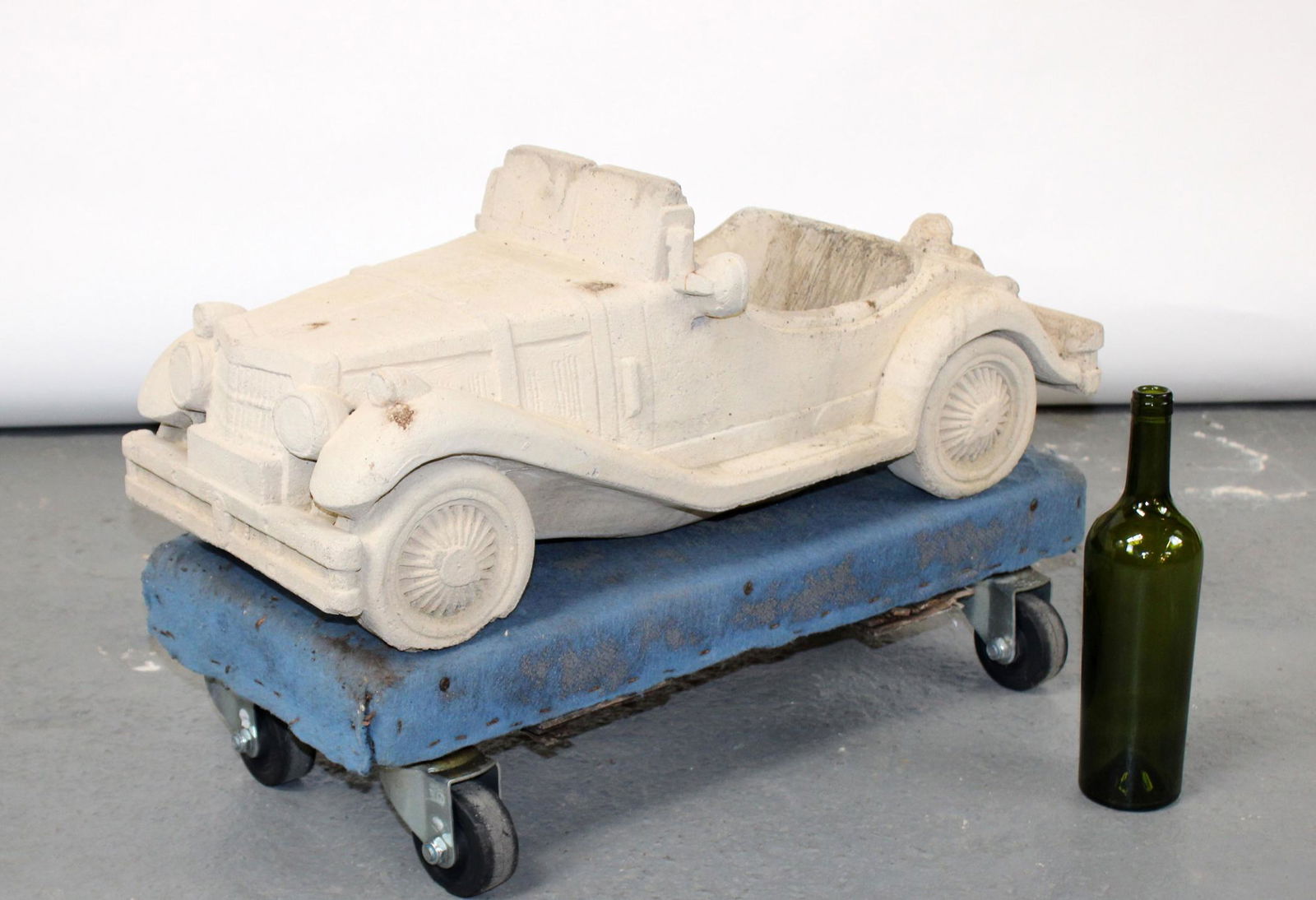 Cast stone car form planter (1 of 8)