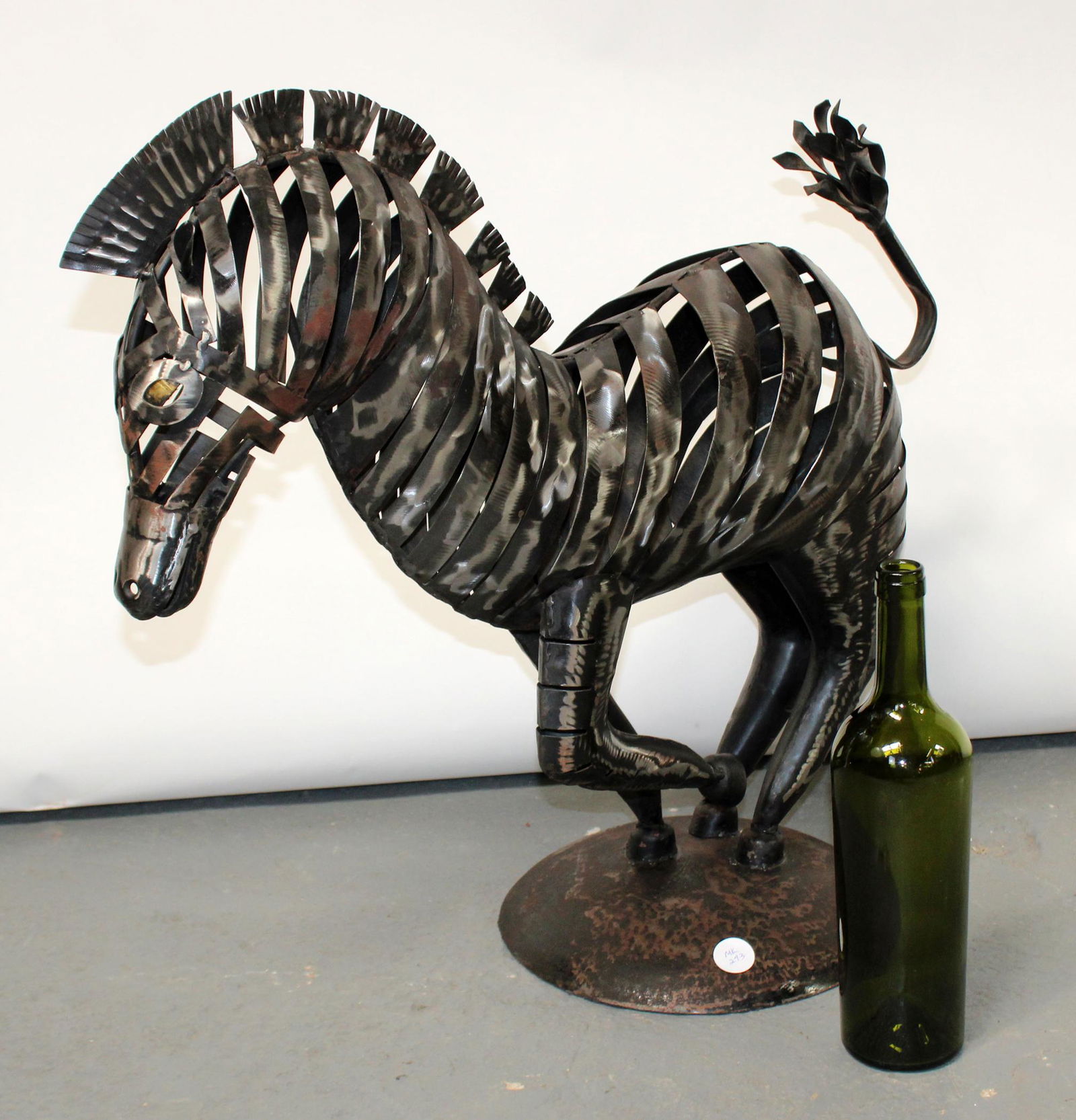 Artisan made zebra sculpture in iron (1 of 10)