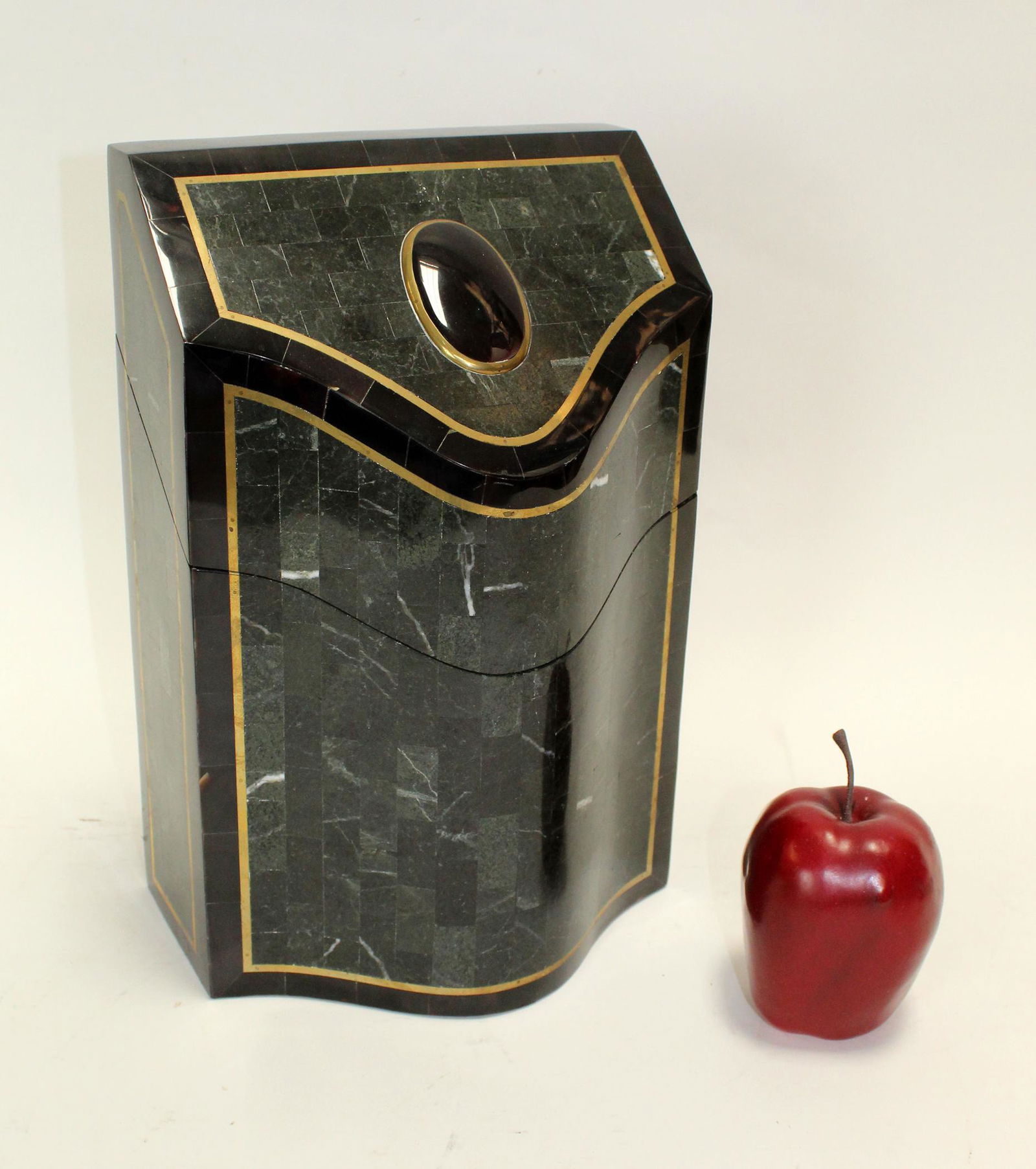 Maitland Smith tessellated marble knife box (1 of 9)