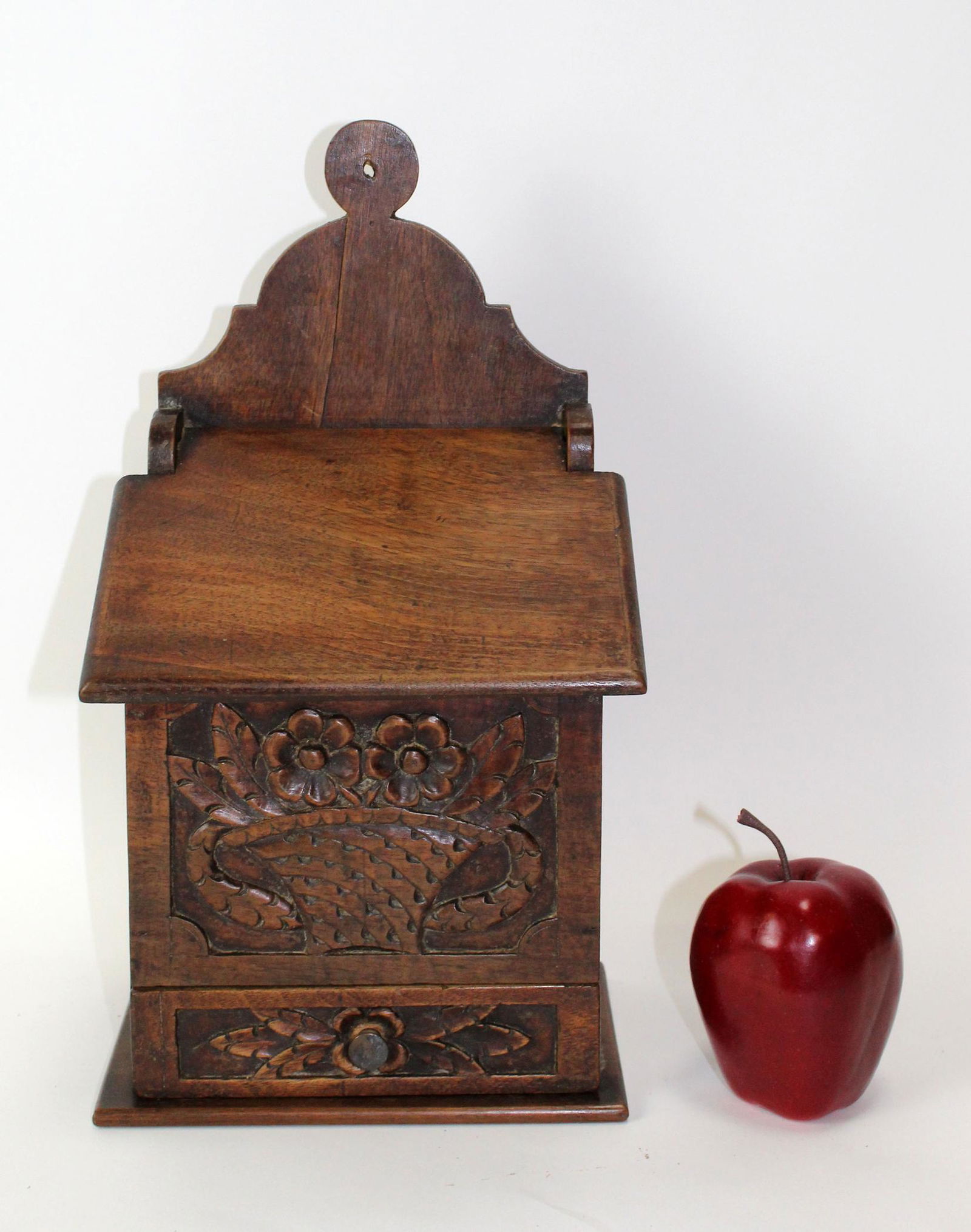 French Provincial salt box in walnut (1 of 7)