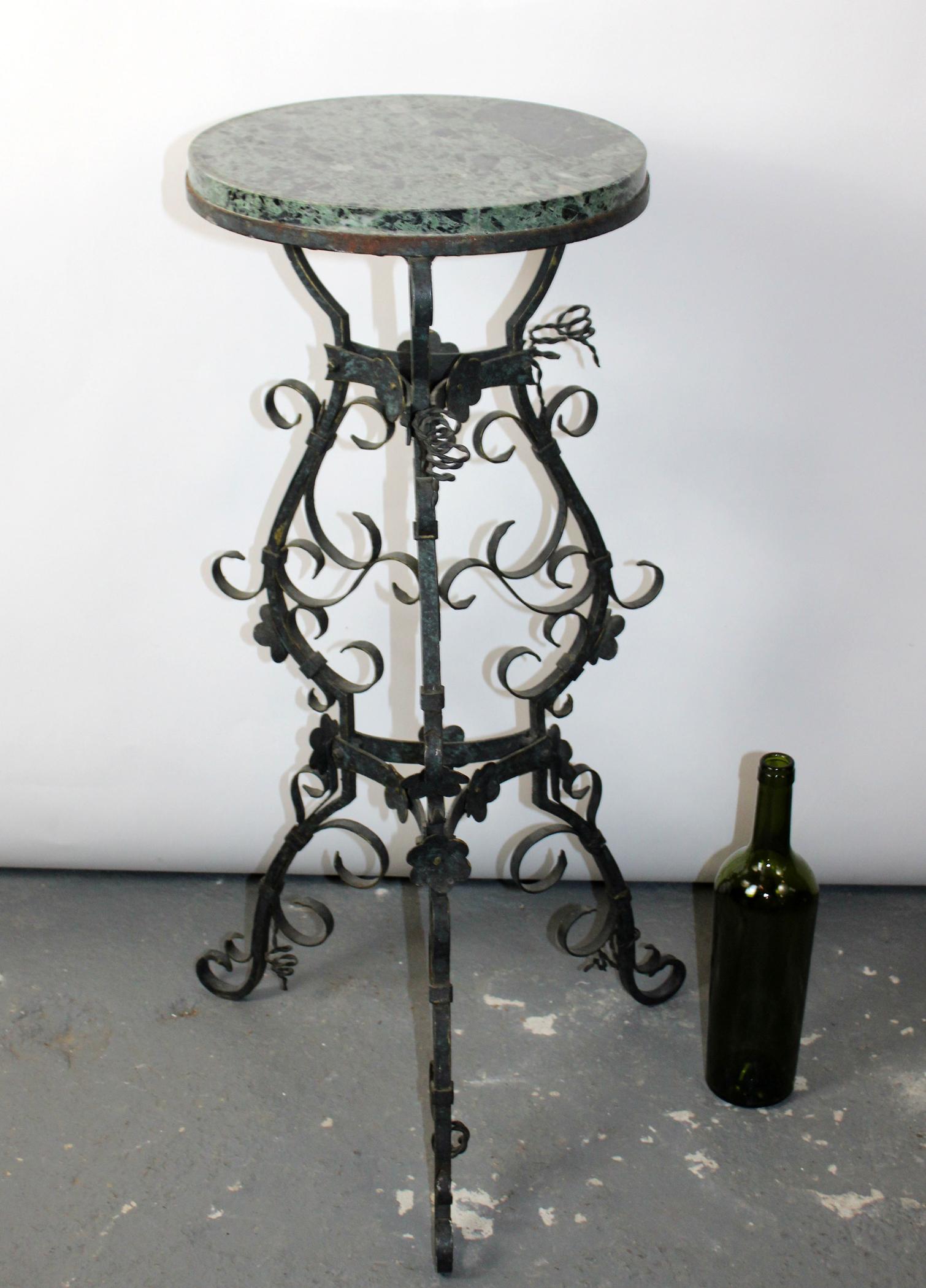 French verdigris wrought iron plant stand (1 of 6)