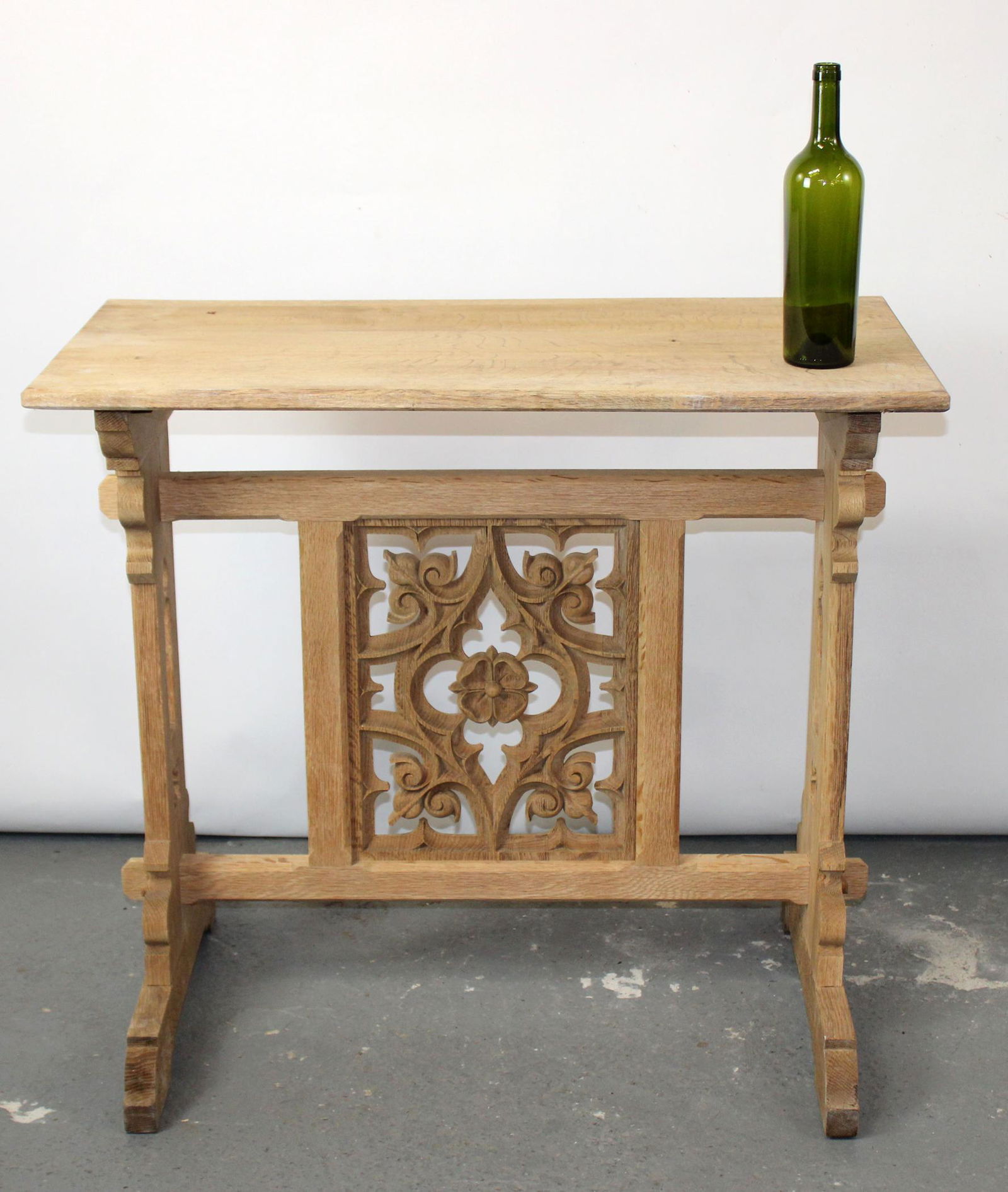 French Gothic Revival oak altar table (1 of 8)