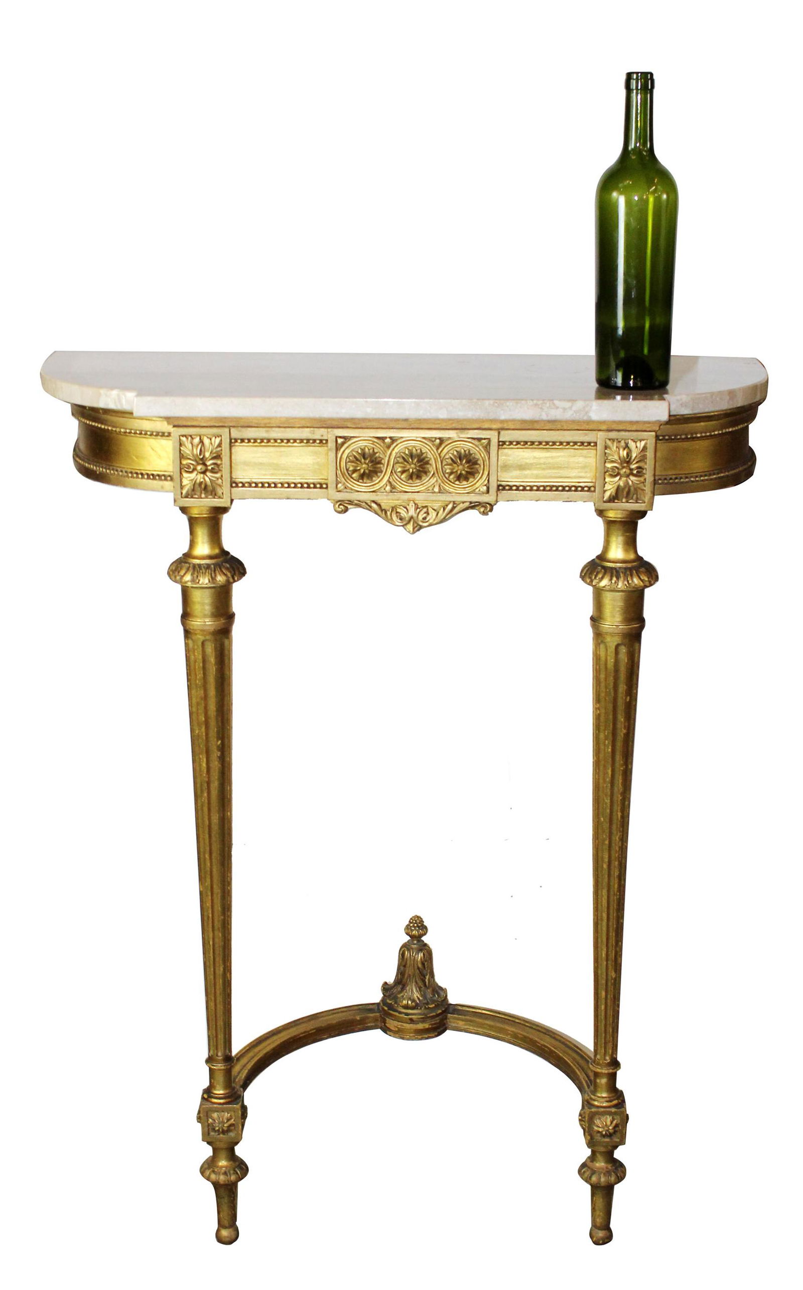 French Louis XVI wall mount gilt console (1 of 7)