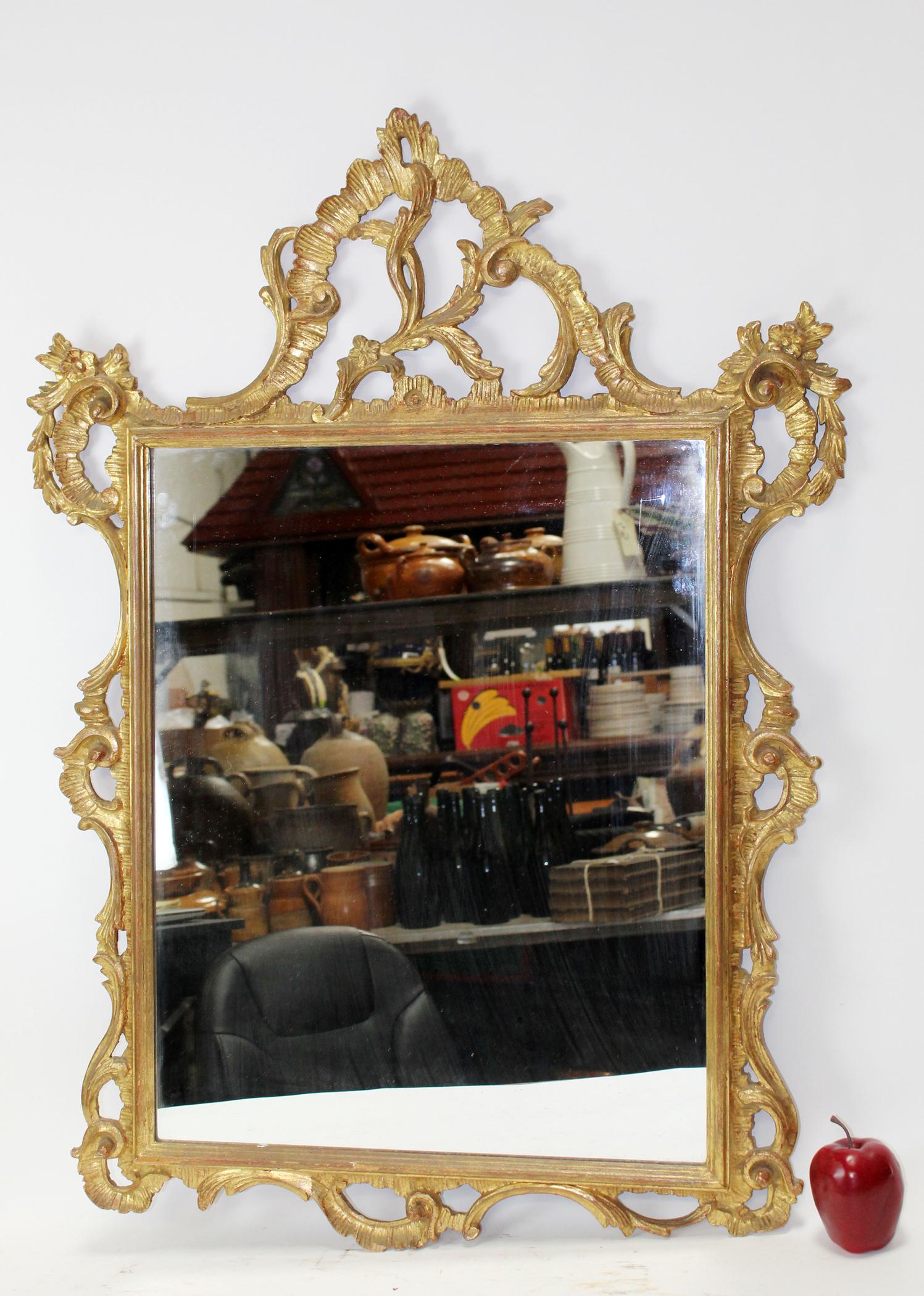 Italian Rococo pierce carved mirror (1 of 7)