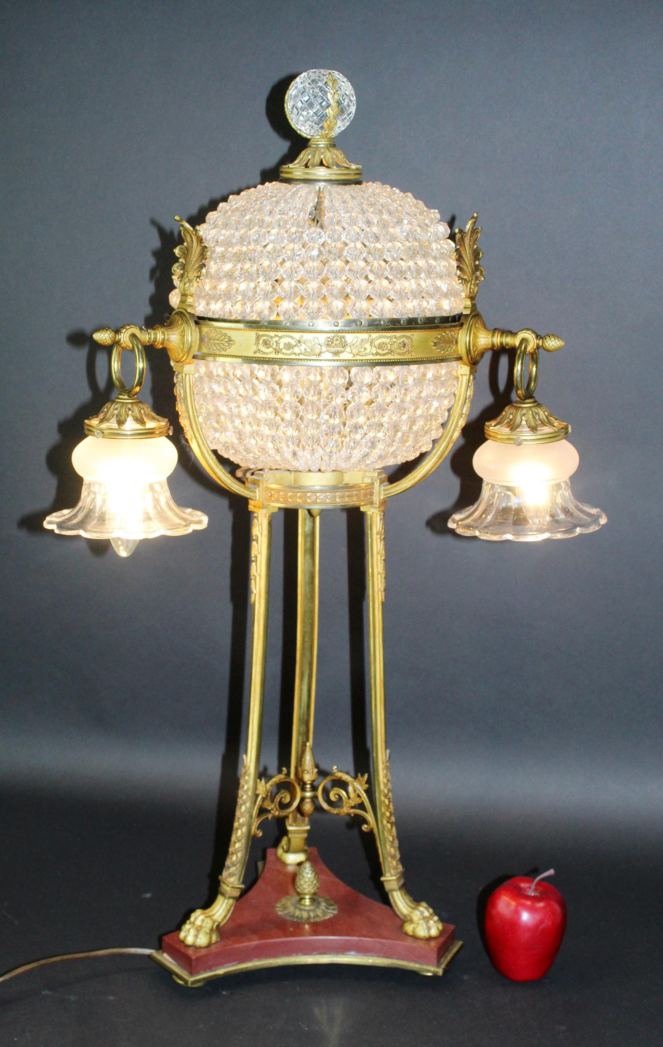 Empire style beaded spherical lamp (1 of 11)