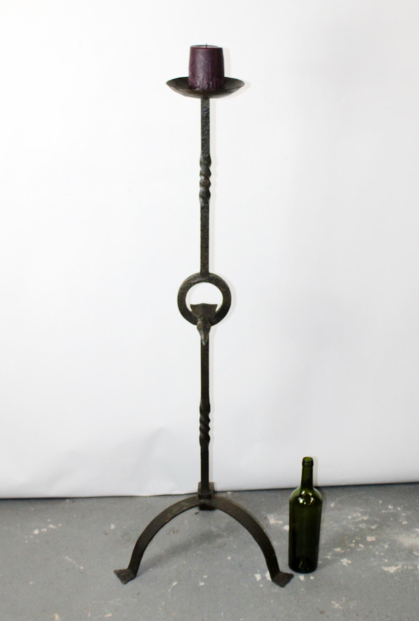 French forged iron candle holder (1 of 10)