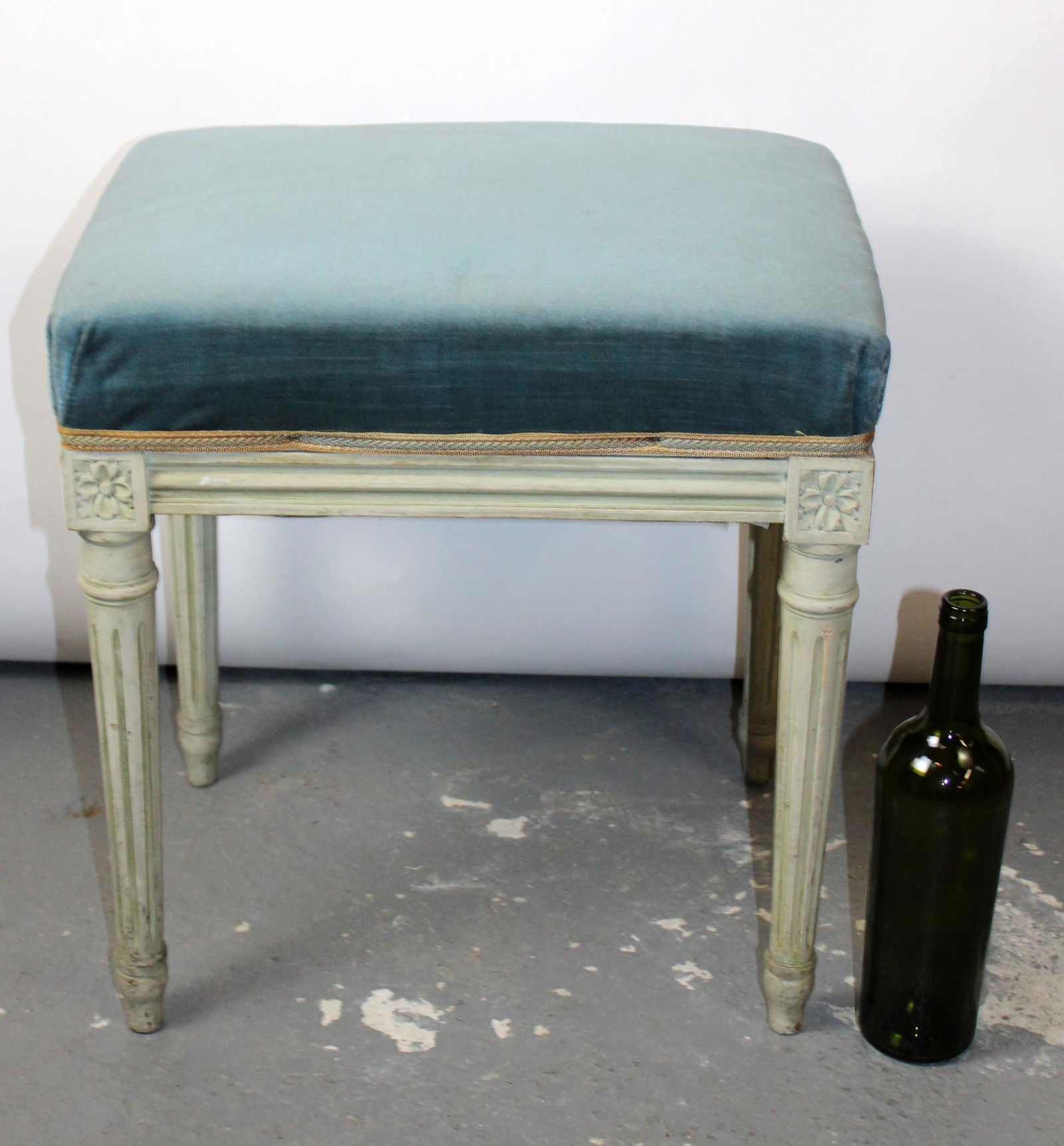 French Louis XVI style painted stool (1 of 6)