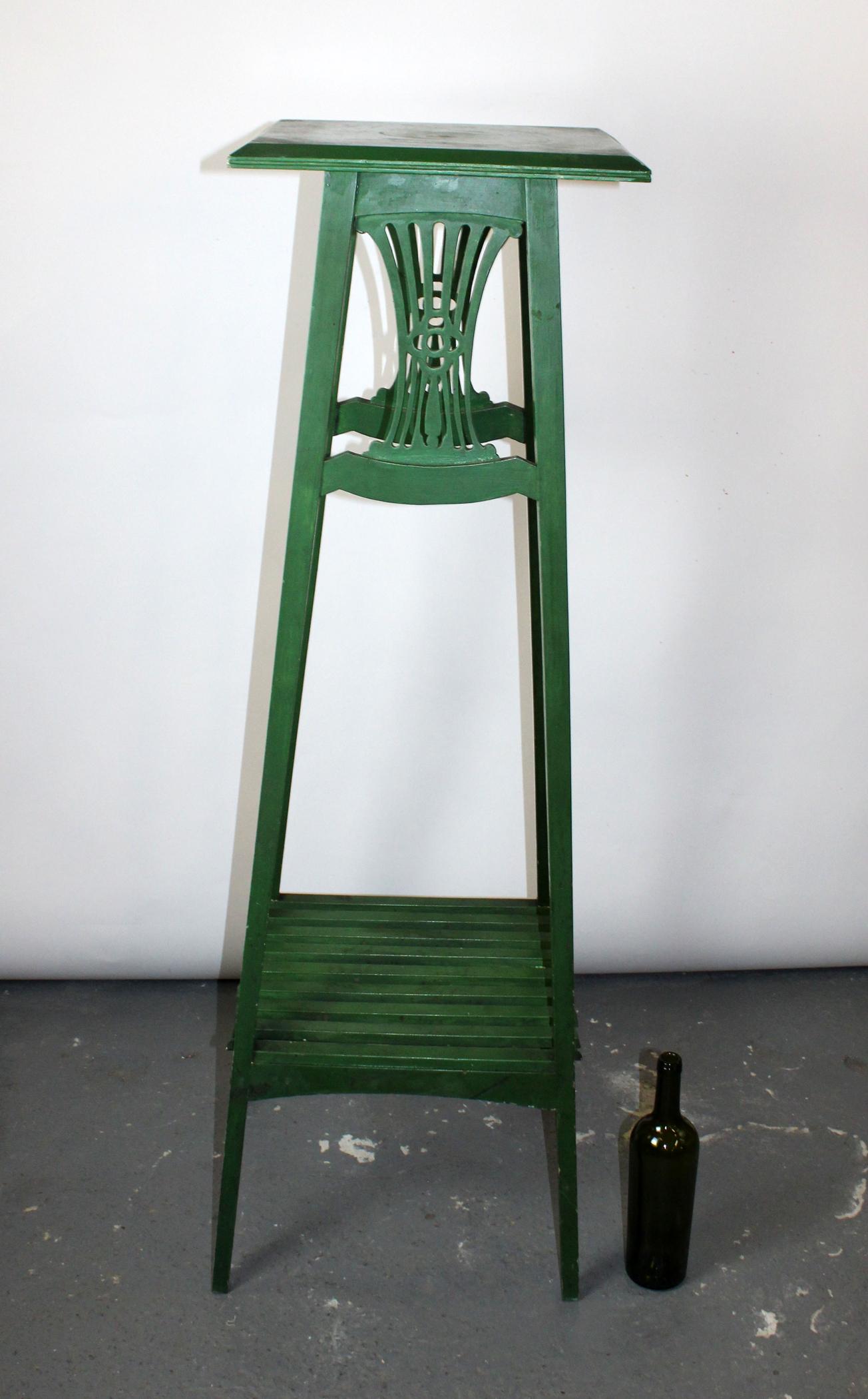 French Arts & Crafts painted plant stand (1 of 8)