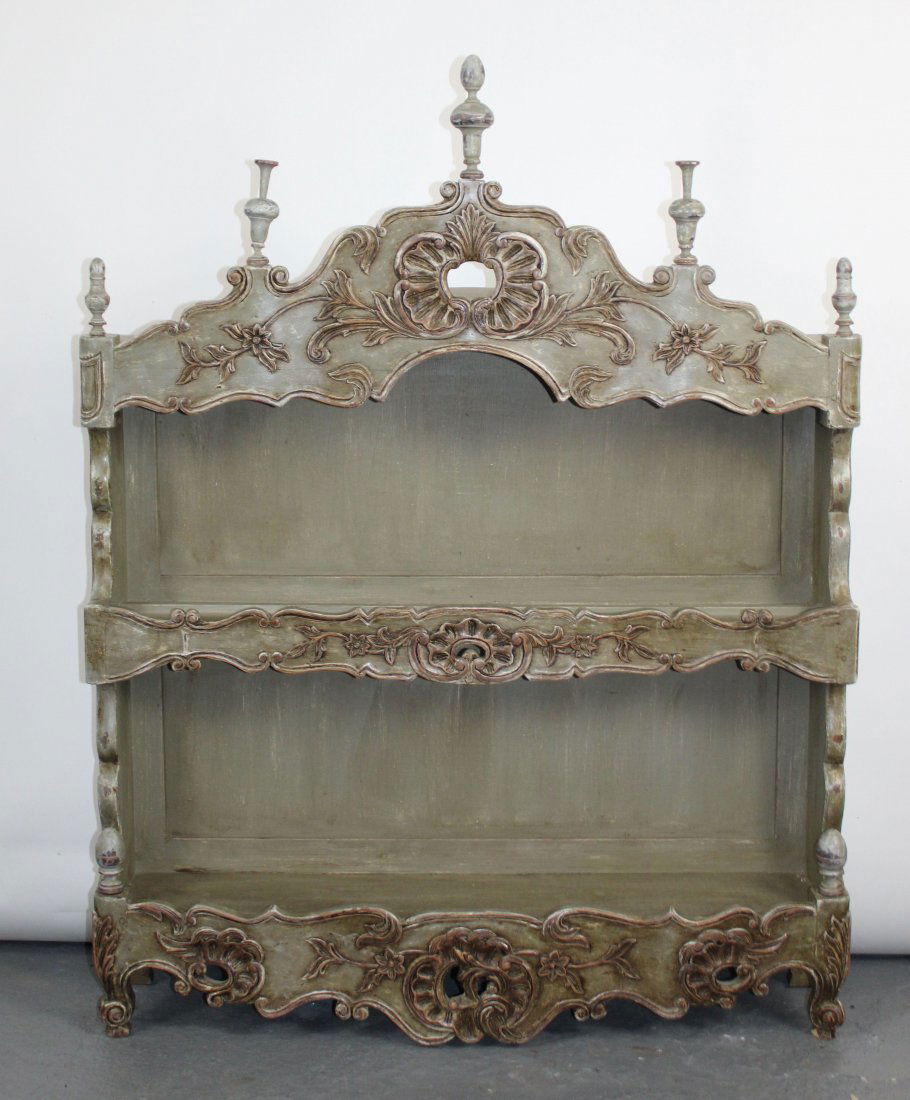 French Louis XV style painted estagnier  (plate rack) (1 of 4)