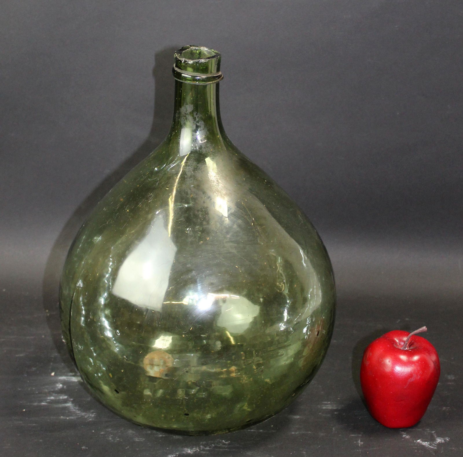 French glass 10 liter demi john bottle (1 of 10)