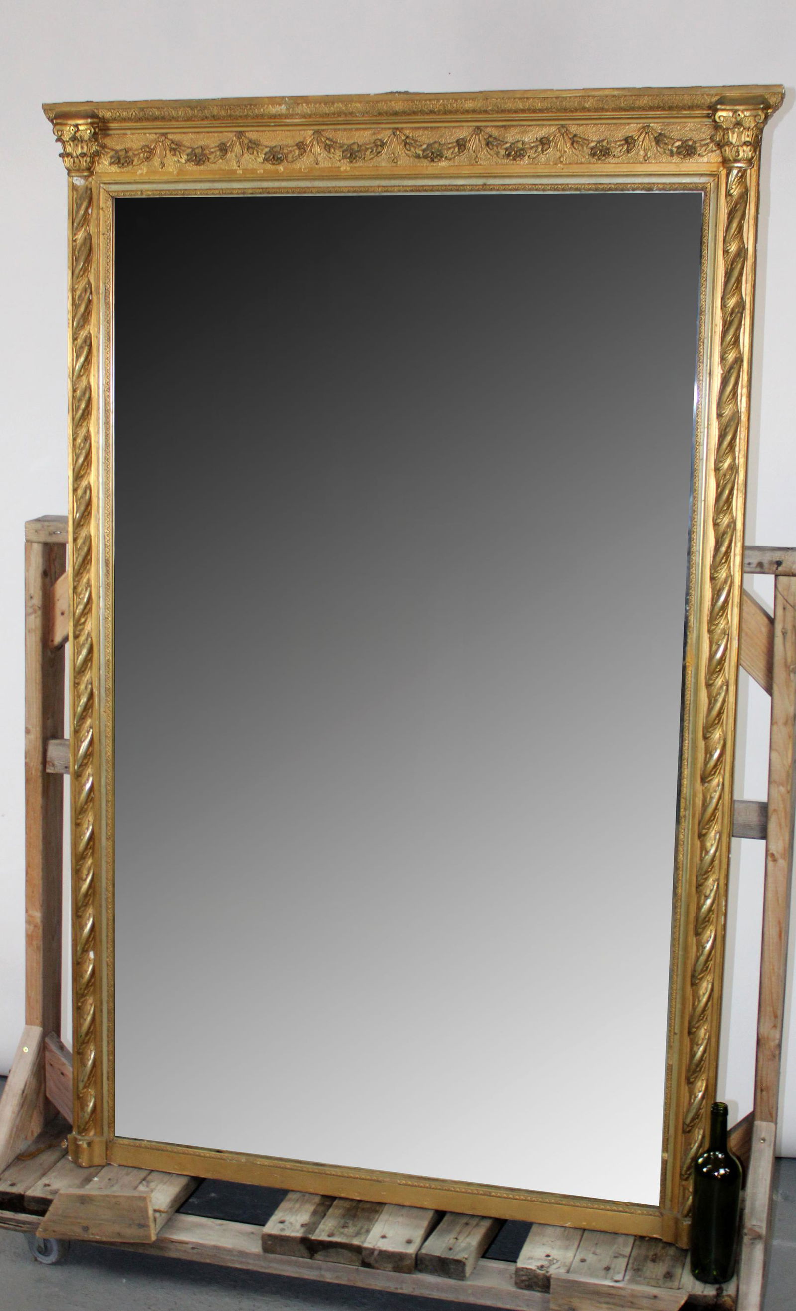 French Louis XVI gold leaf mirror (1 of 8)