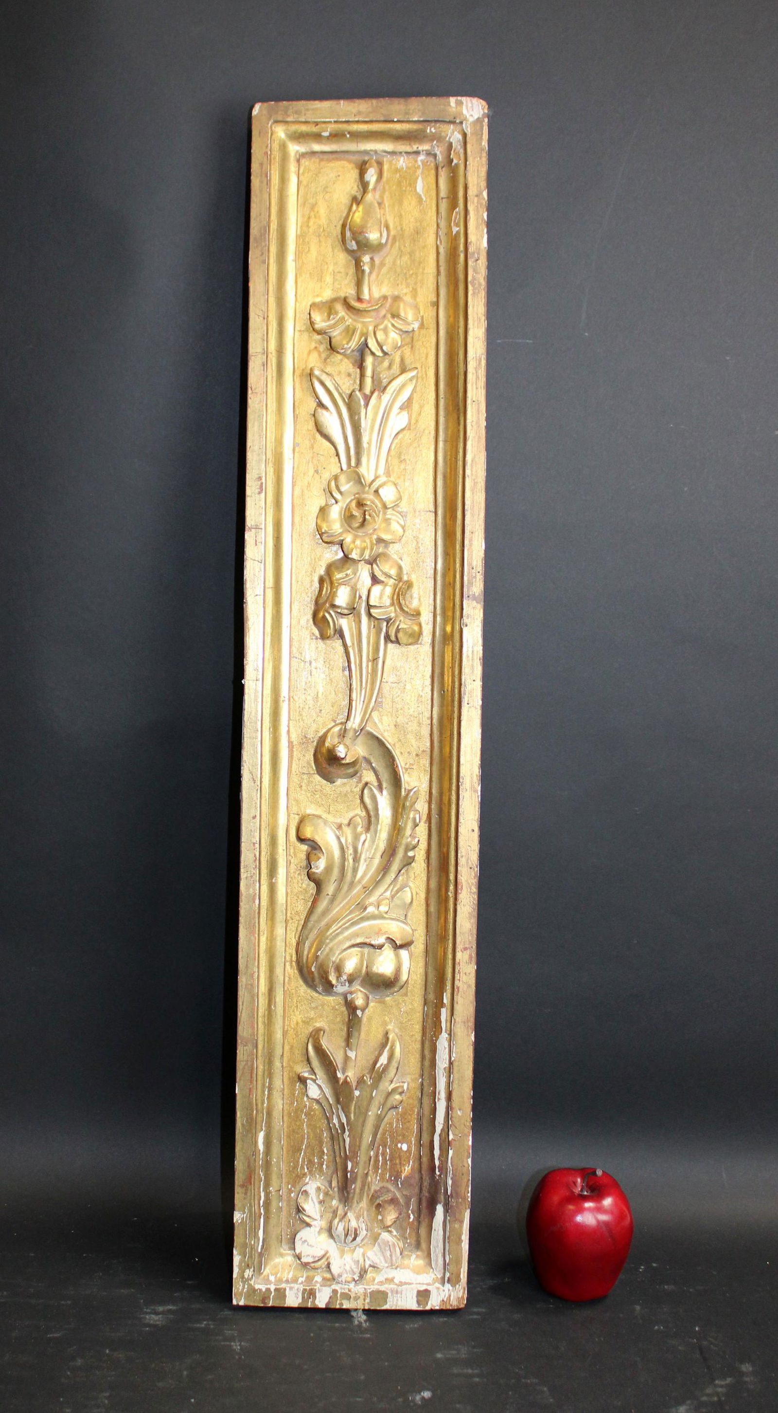 19th century Italian gold leaf carved fragment (1 of 10)