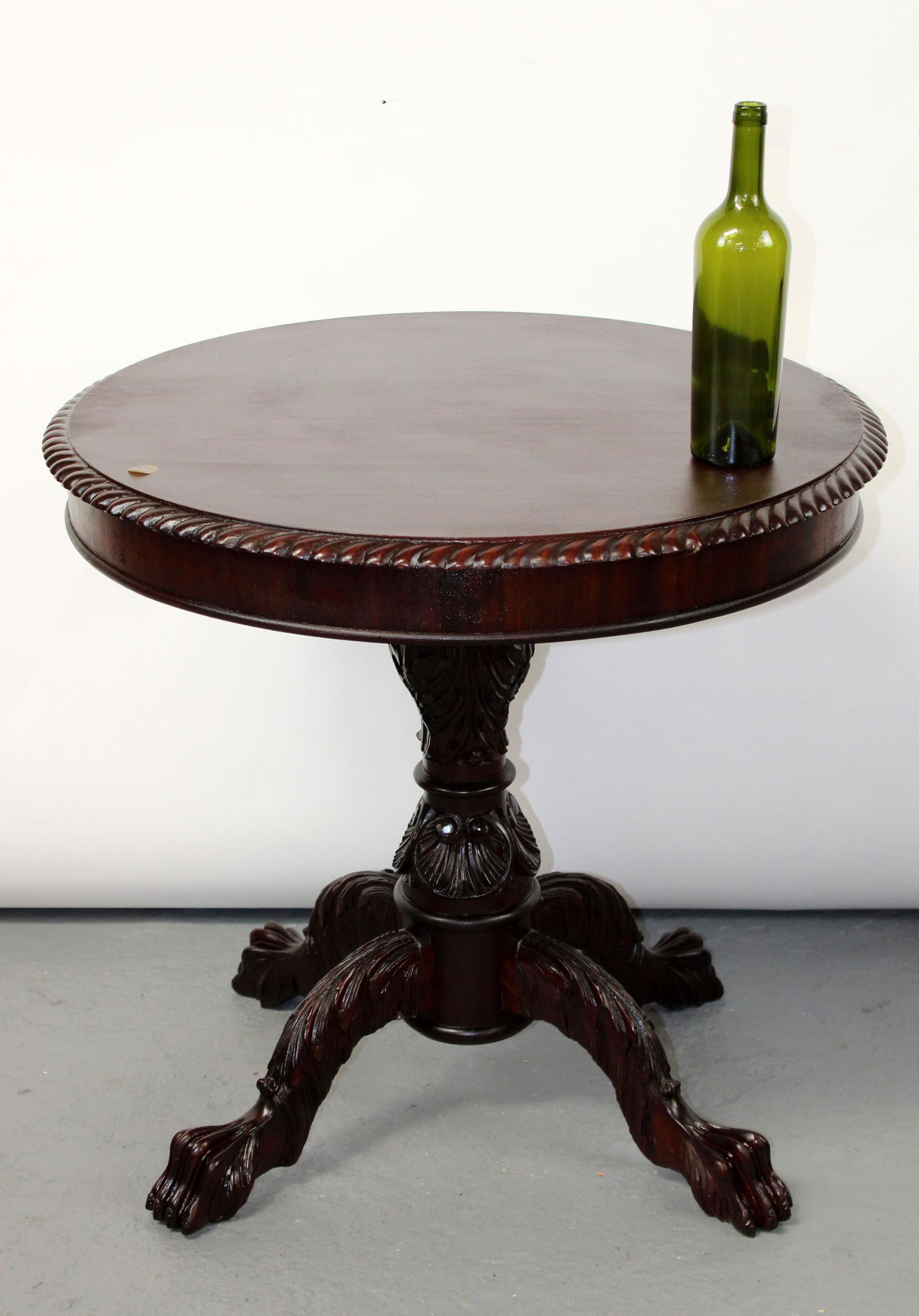 American round side table on paw feet (1 of 8)