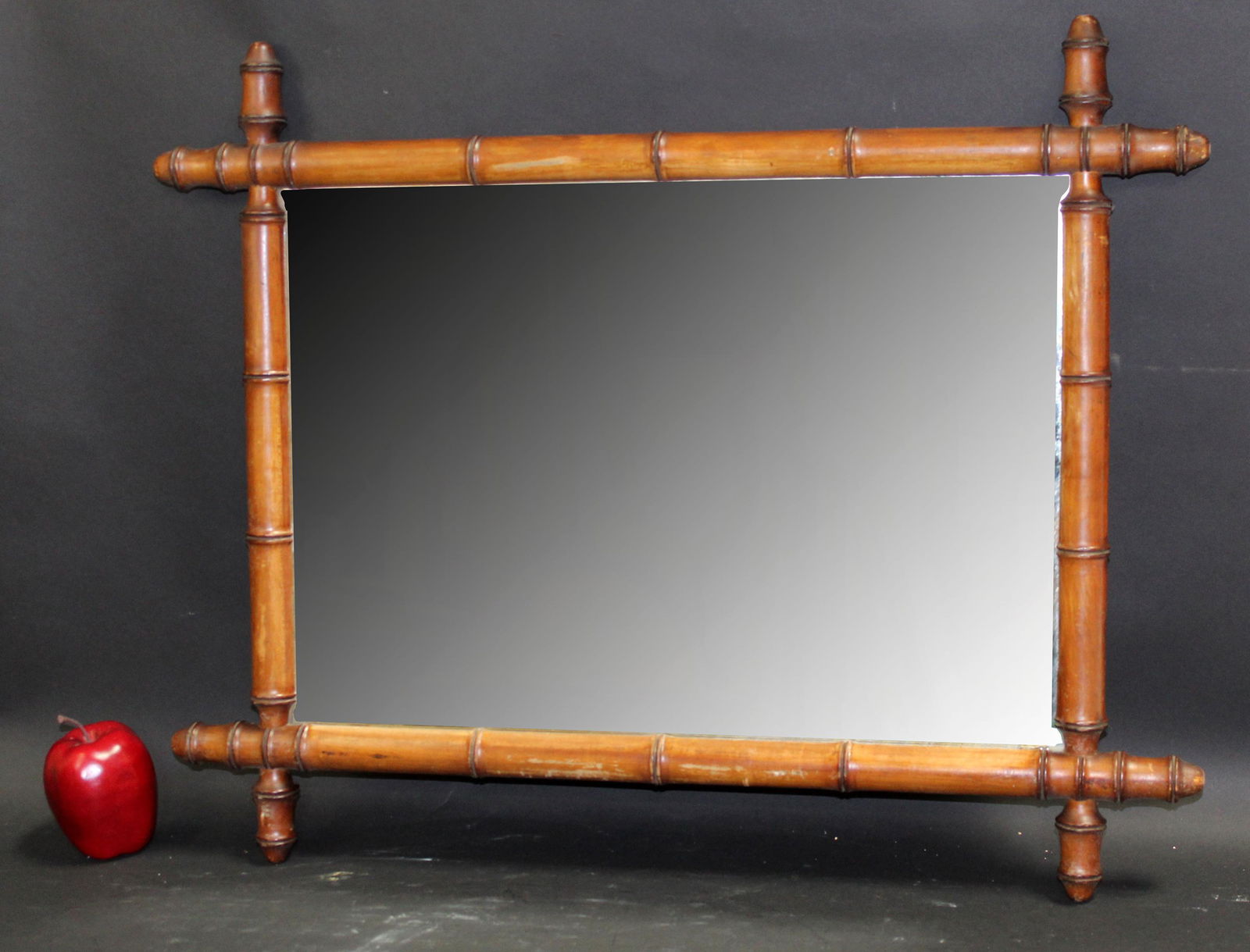 French Antique faux bamboo framed mirror (1 of 6)