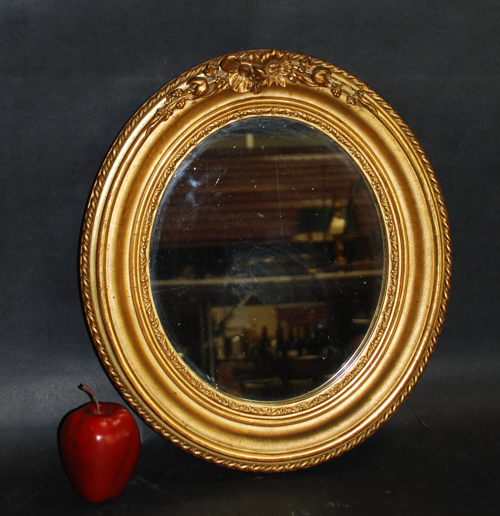 Petit French Louis Philippe oval mirror (1 of 6)