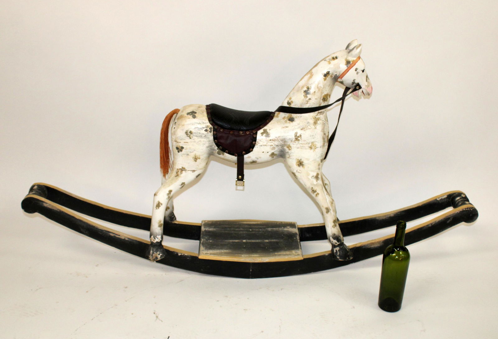Painted wooden rocking horse (1 of 4)