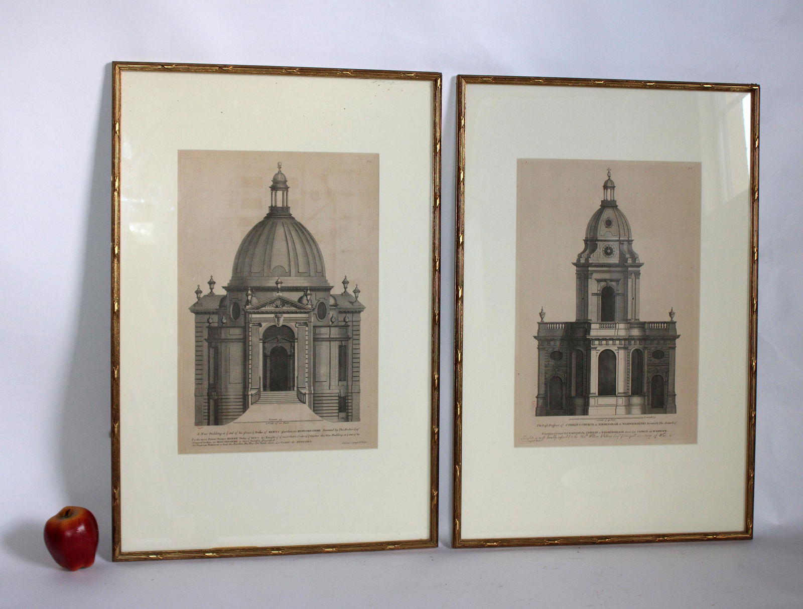 Pair of architectural framed engravings (1 of 6)
