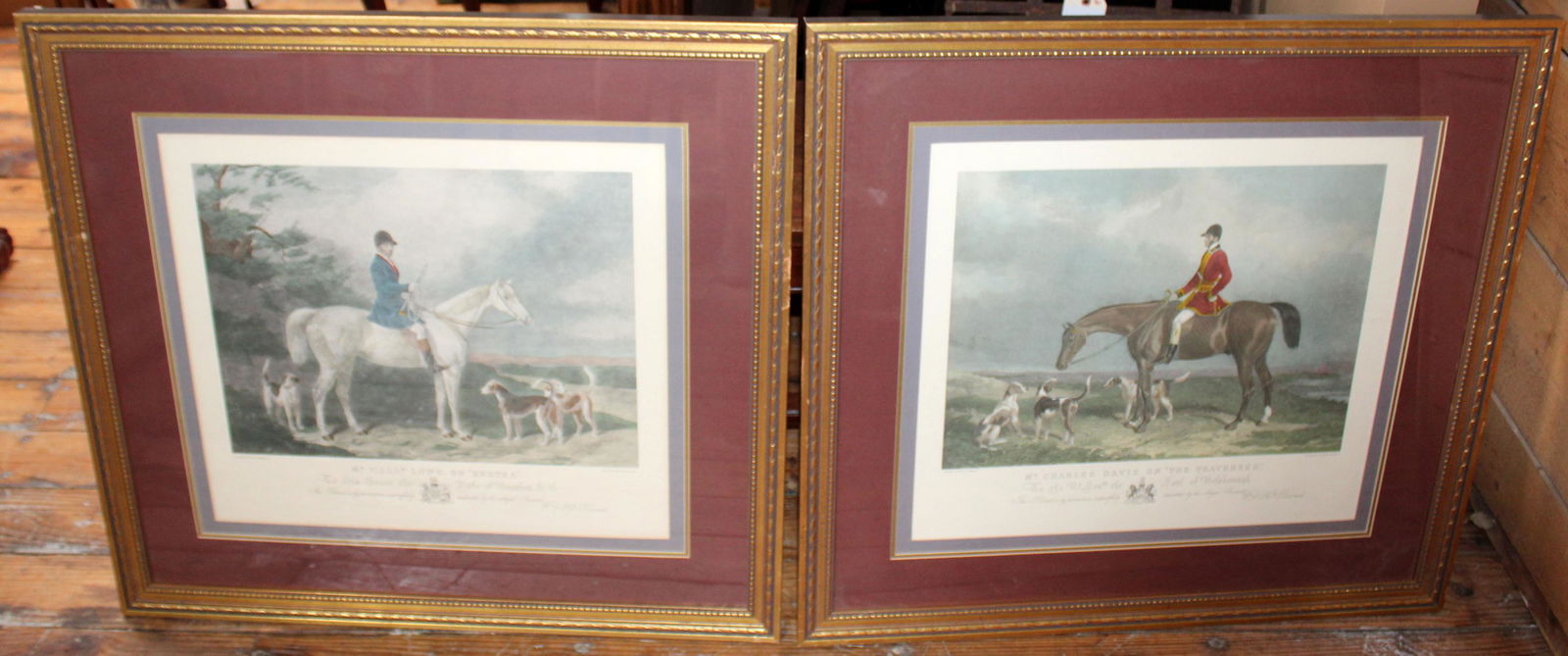 Pair of English hunt scene engravings (1 of 7)