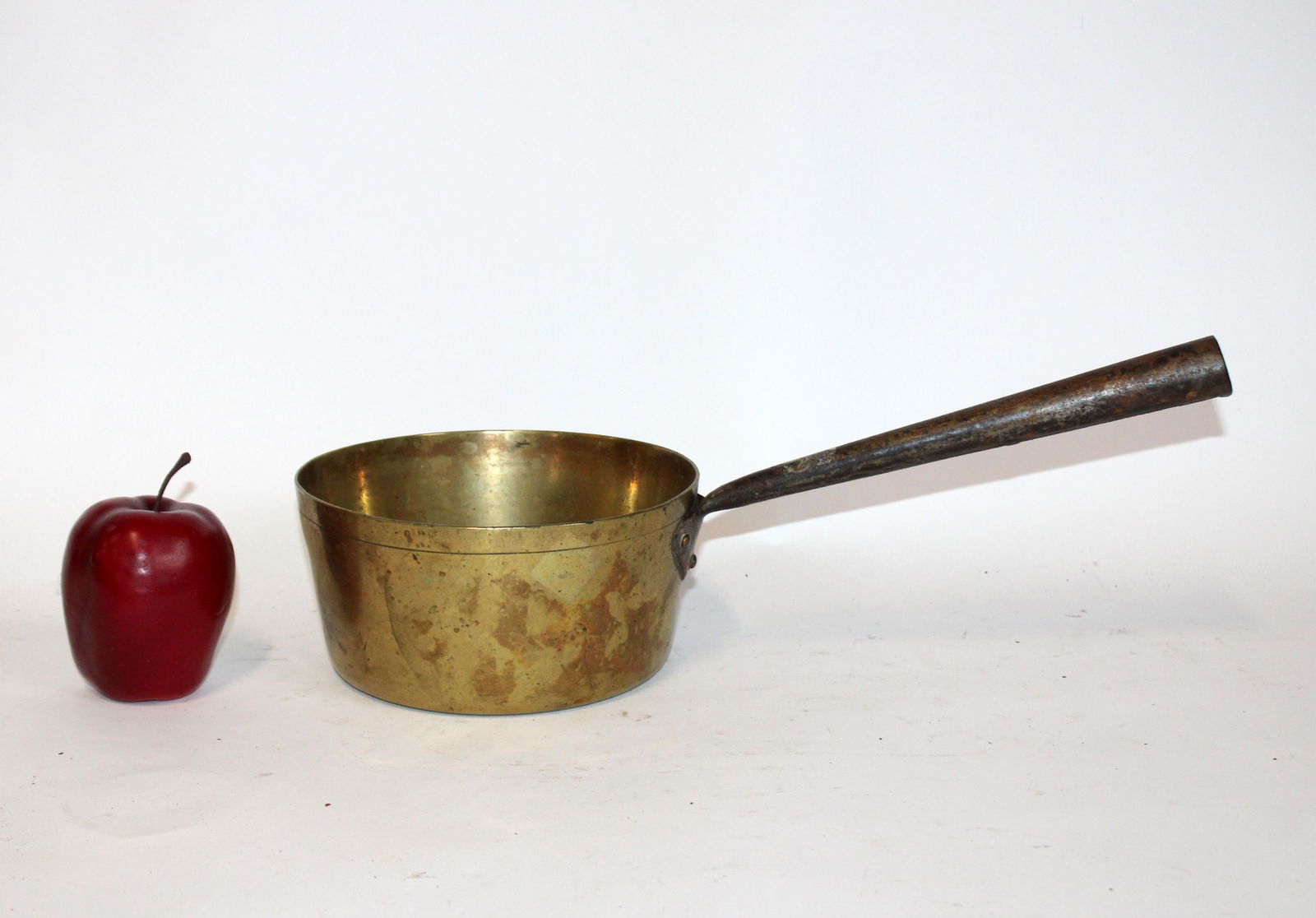 Antique French bronze pot with iron handle (1 of 11)