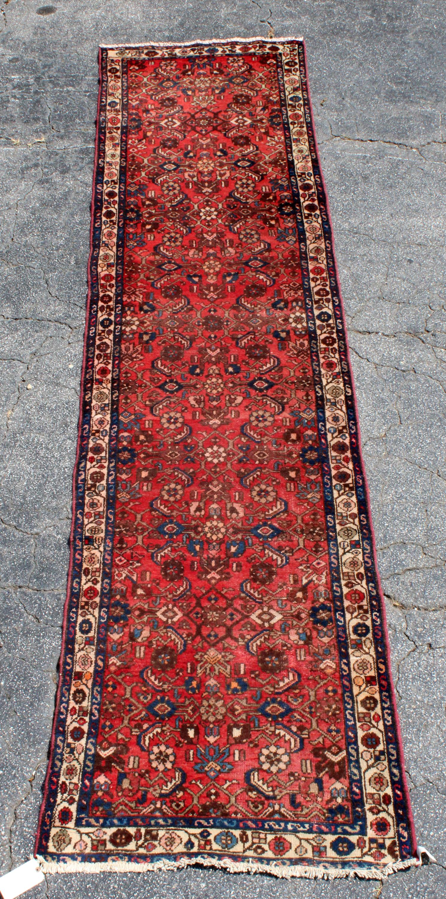 Persian wool Hoseinabad runner 3'3" x 13' (1 of 6)