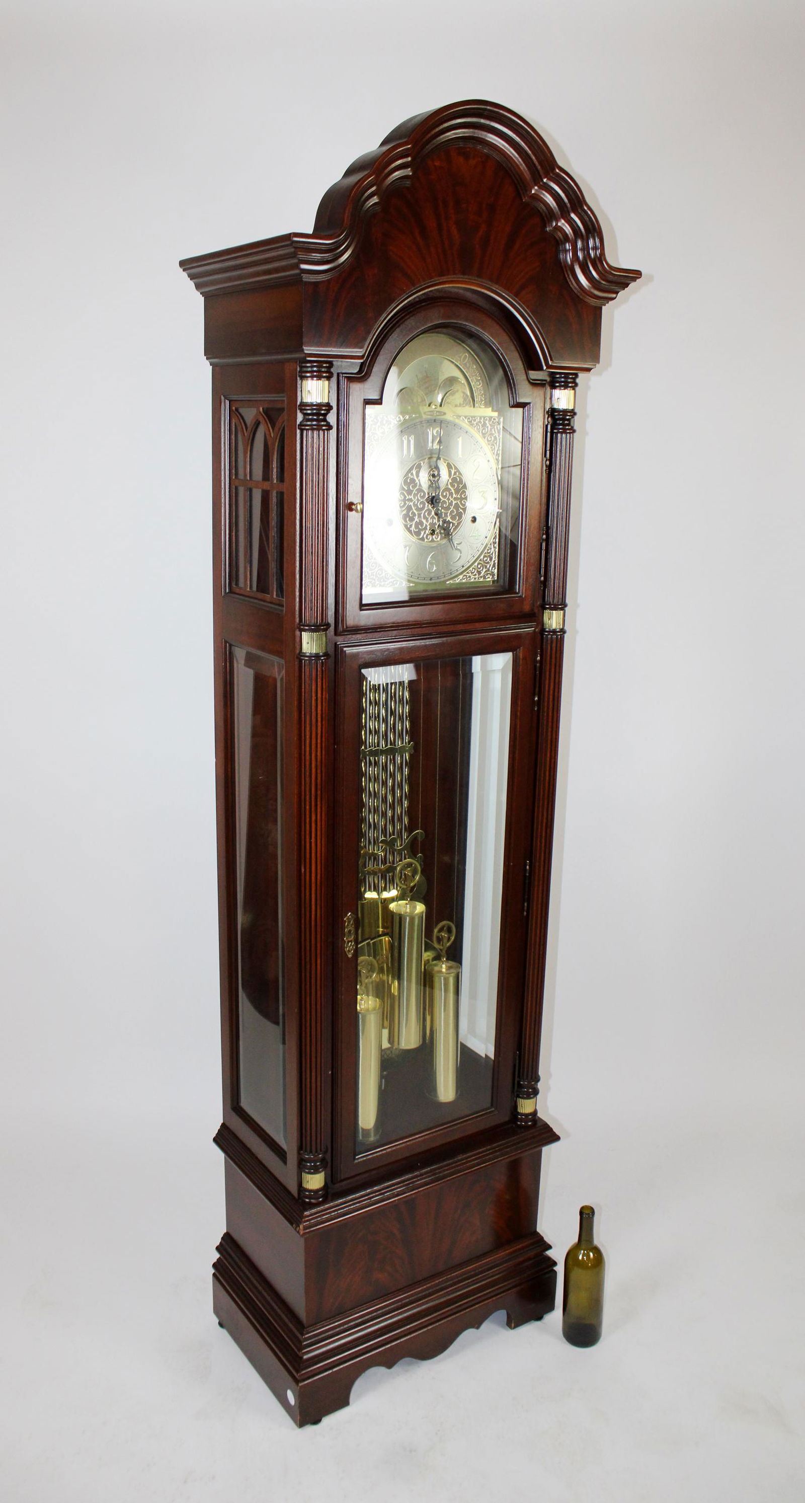 Howard Miller grandfather clock in mahogany case (1 of 11)