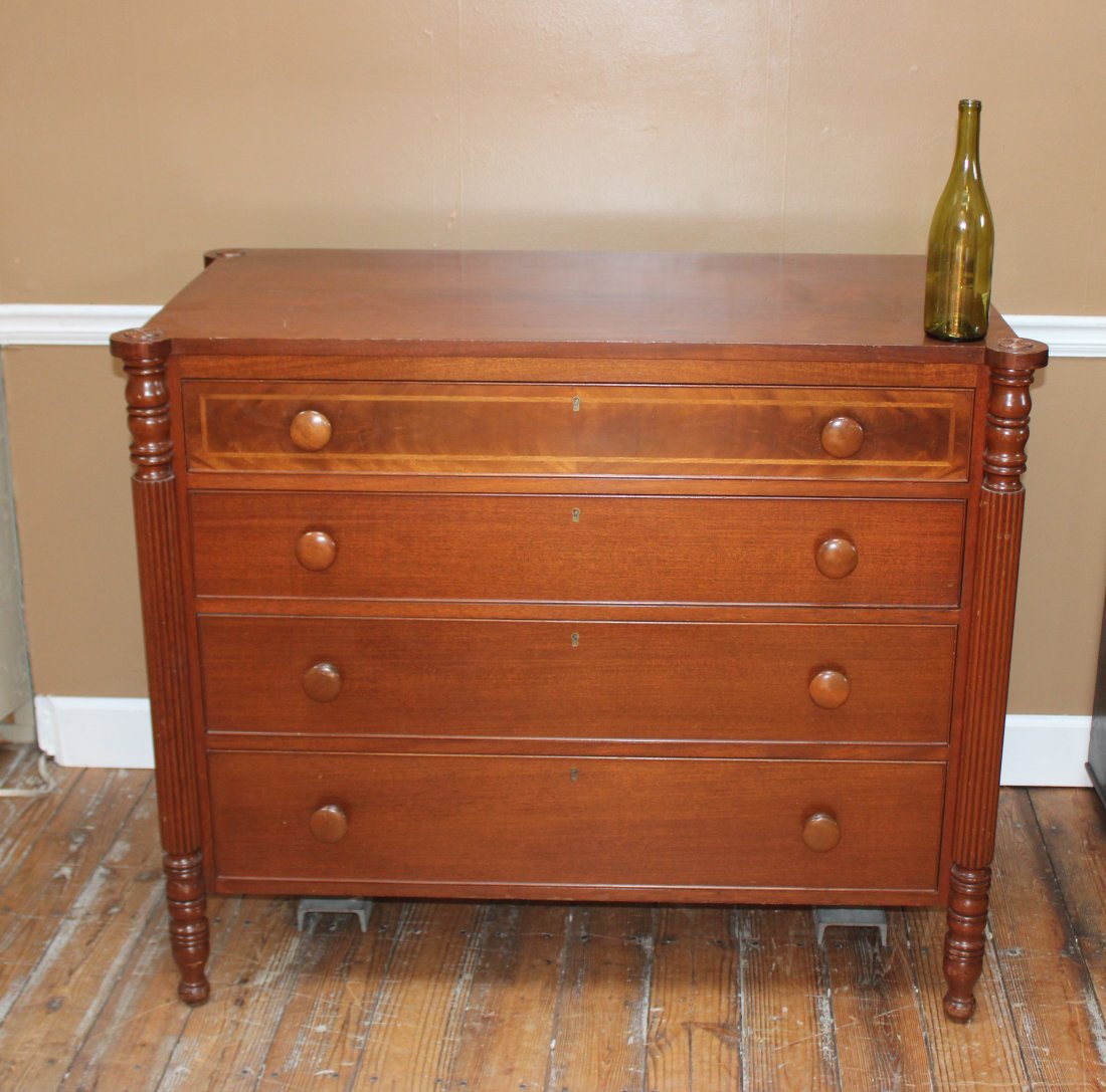 American mahogany 4 drawer chest (1 of 7)
