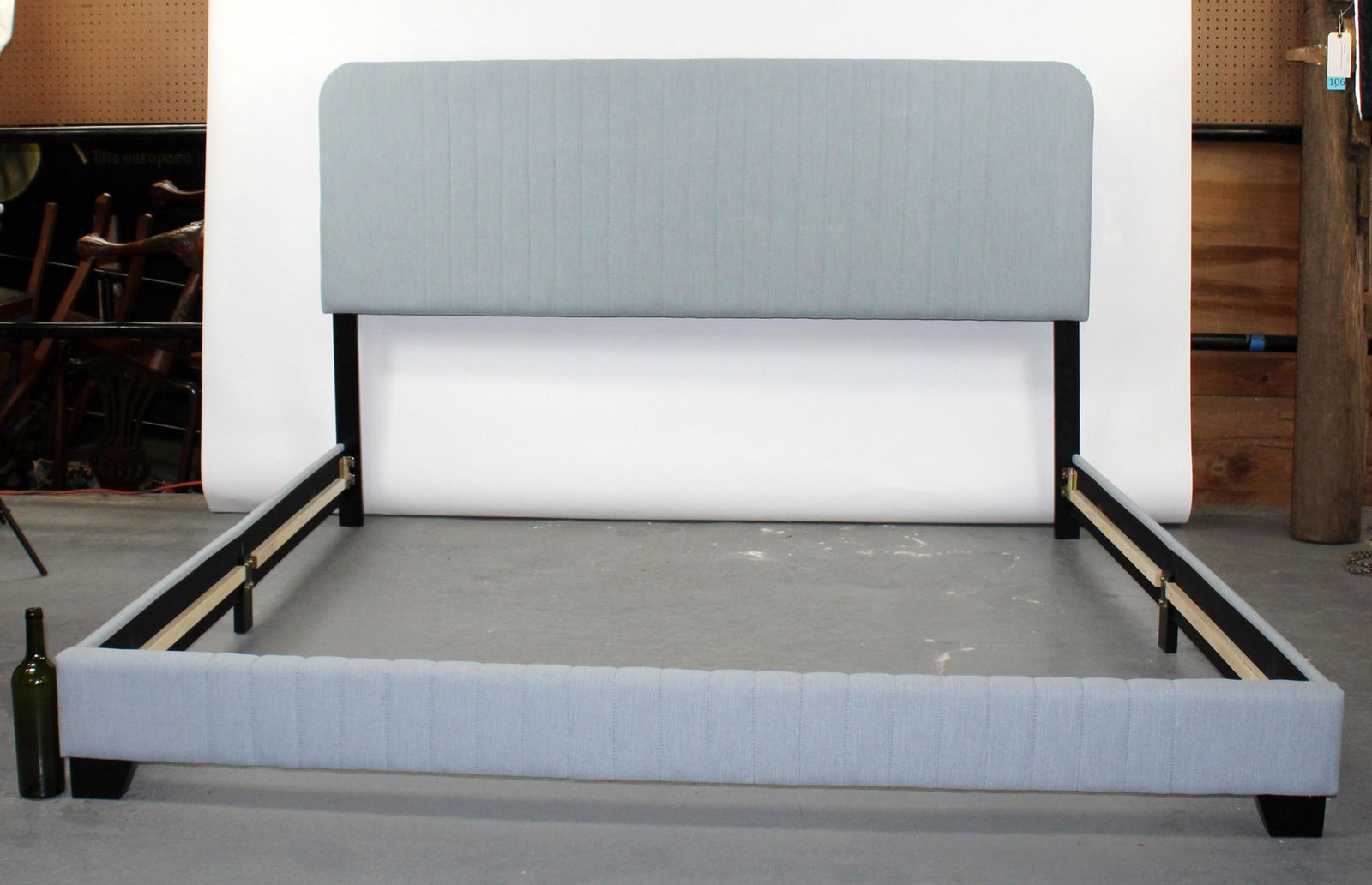 King size upholstered platform bed (1 of 6)
