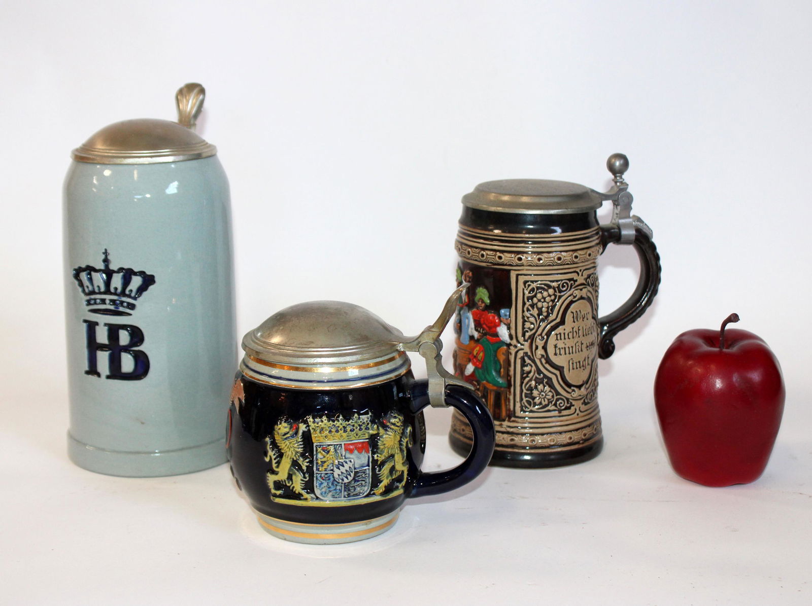 Lot of 3 German beer steins (1 of 6)