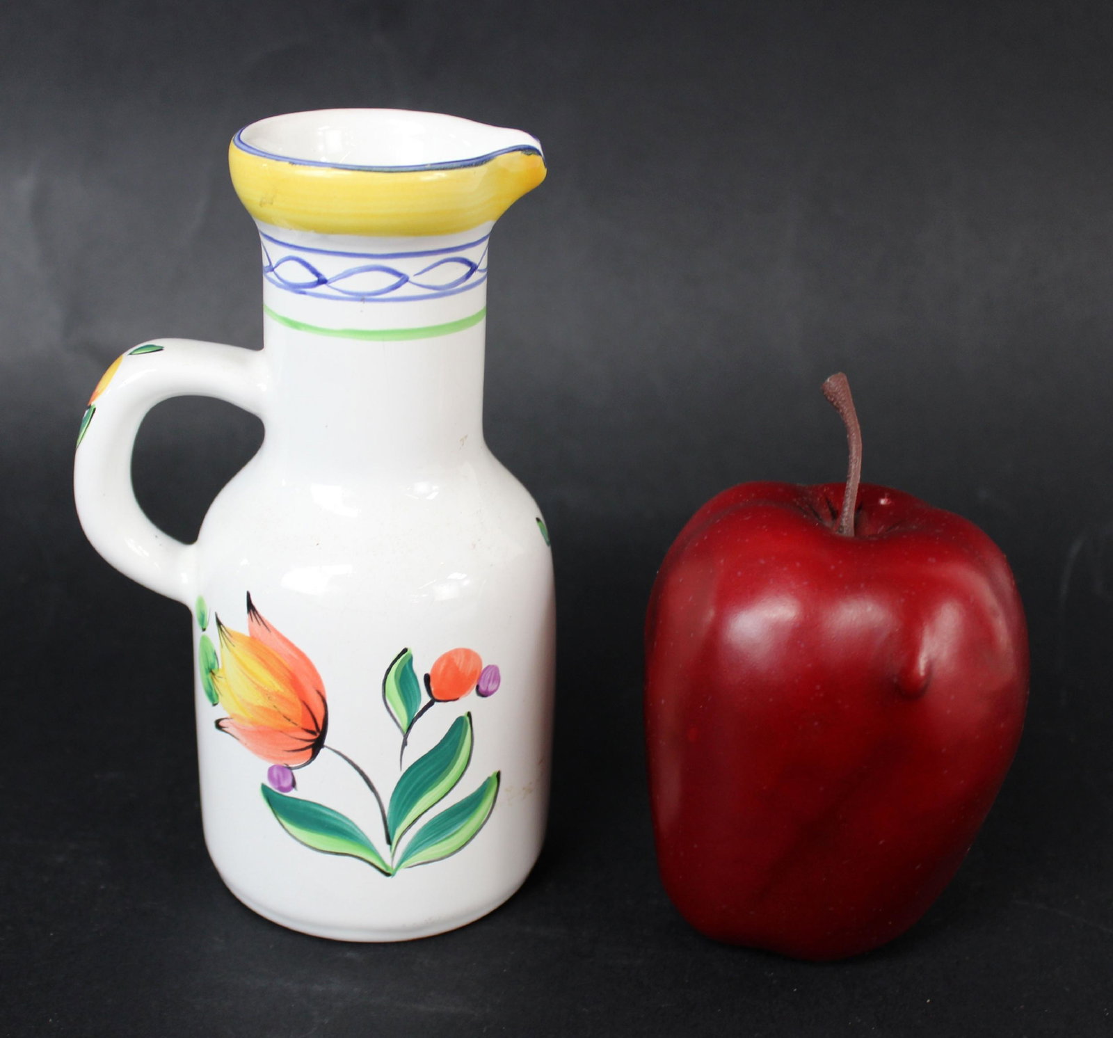 Herend village pottery painted pitcher (1 of 5)