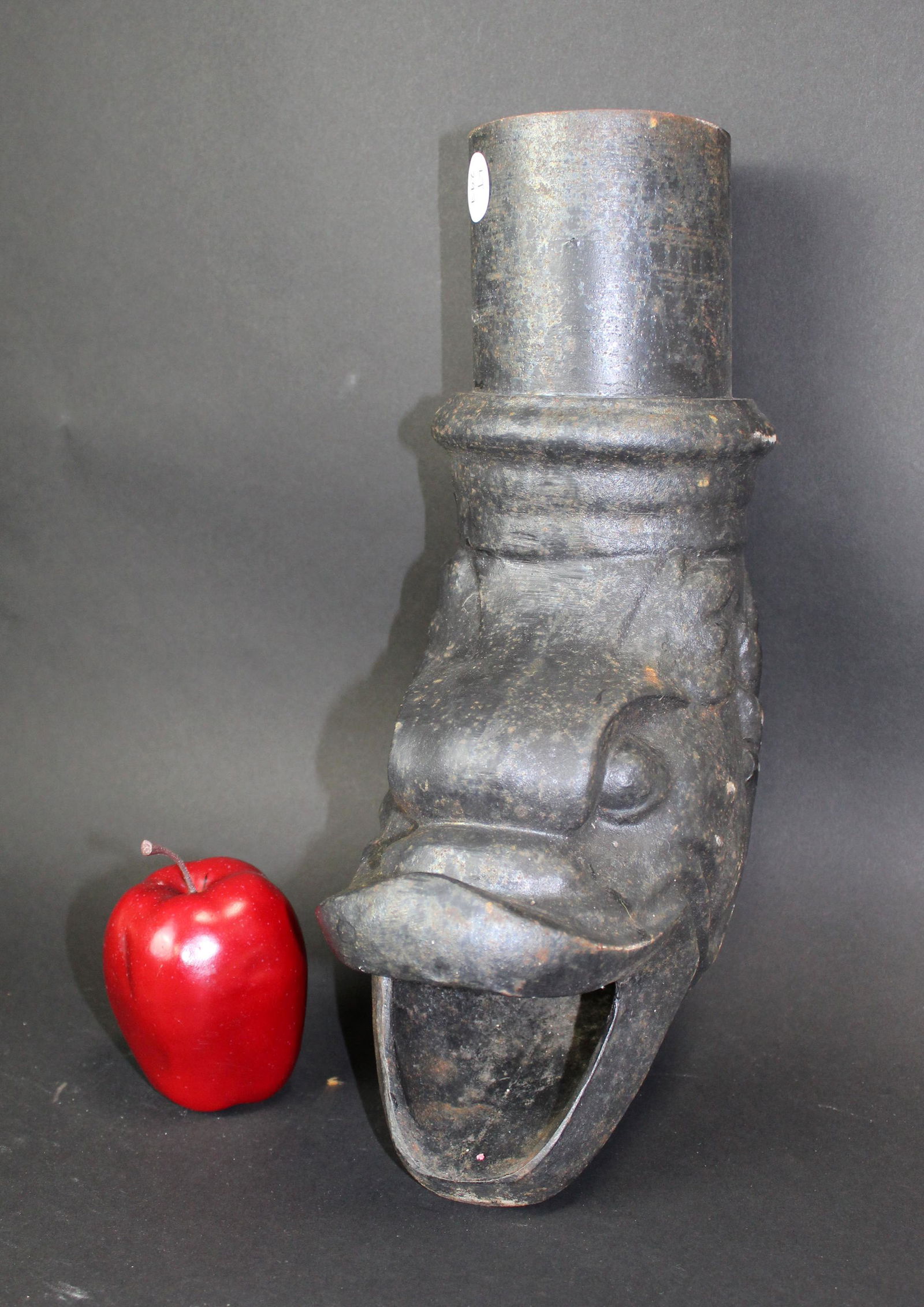 Antique French iron mythological dolphin downspout (1 of 8)