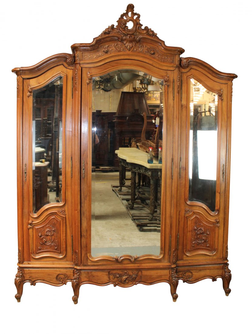 Louis XV style triple armoire in walnut (1 of 12)