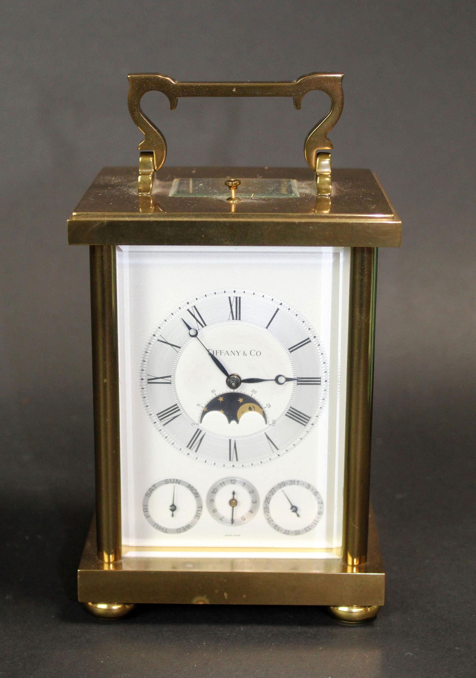 Tiffany & Co calendar moonphase carriage clock (1 of 9)