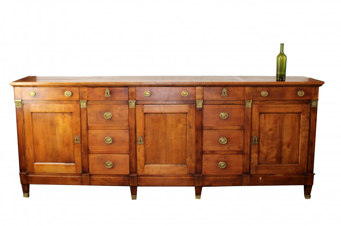 French Directoire enfilade in walnut with drawers (1 of 8)