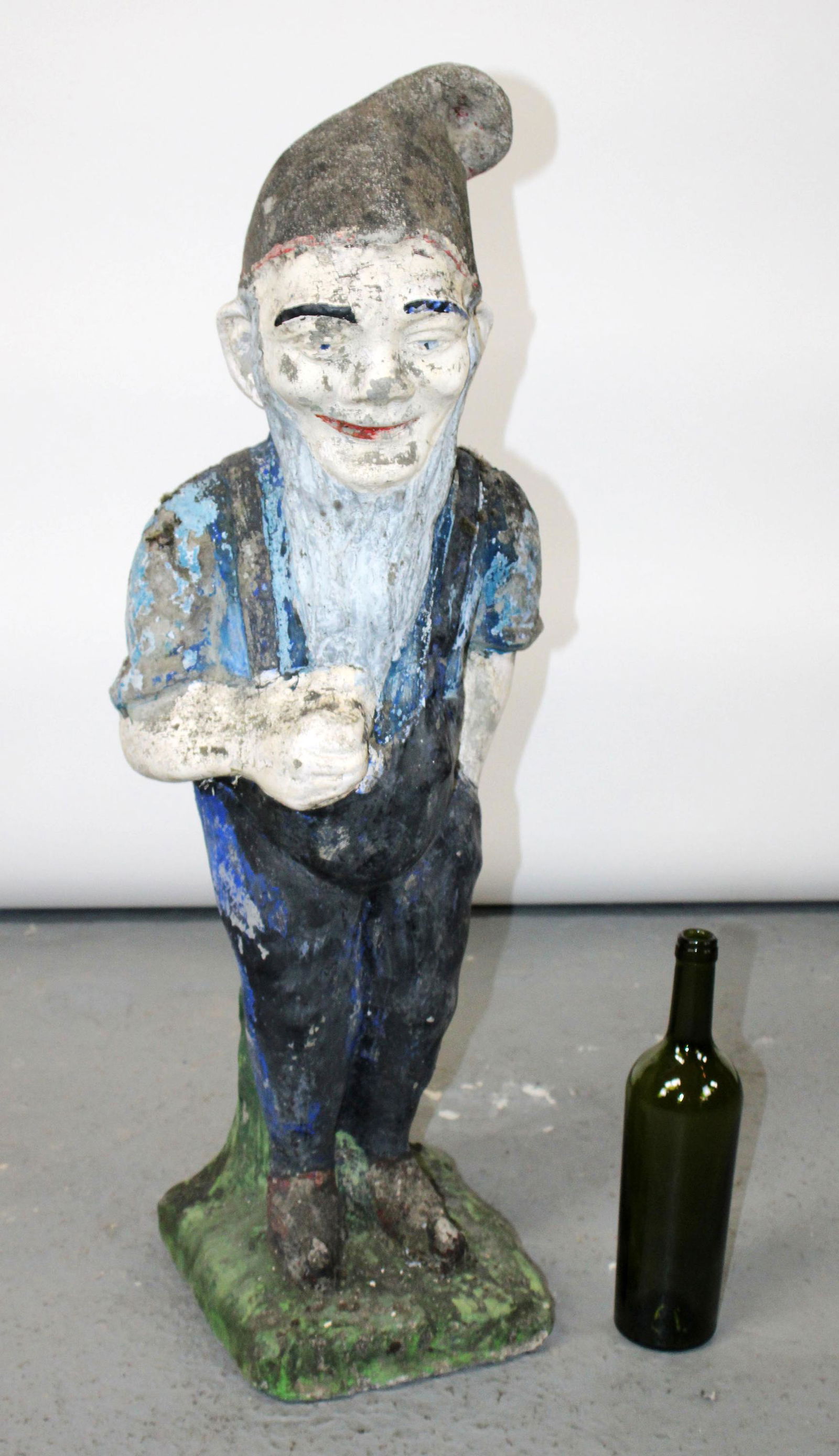 French cast and painted garden stone gnome (1 of 8)