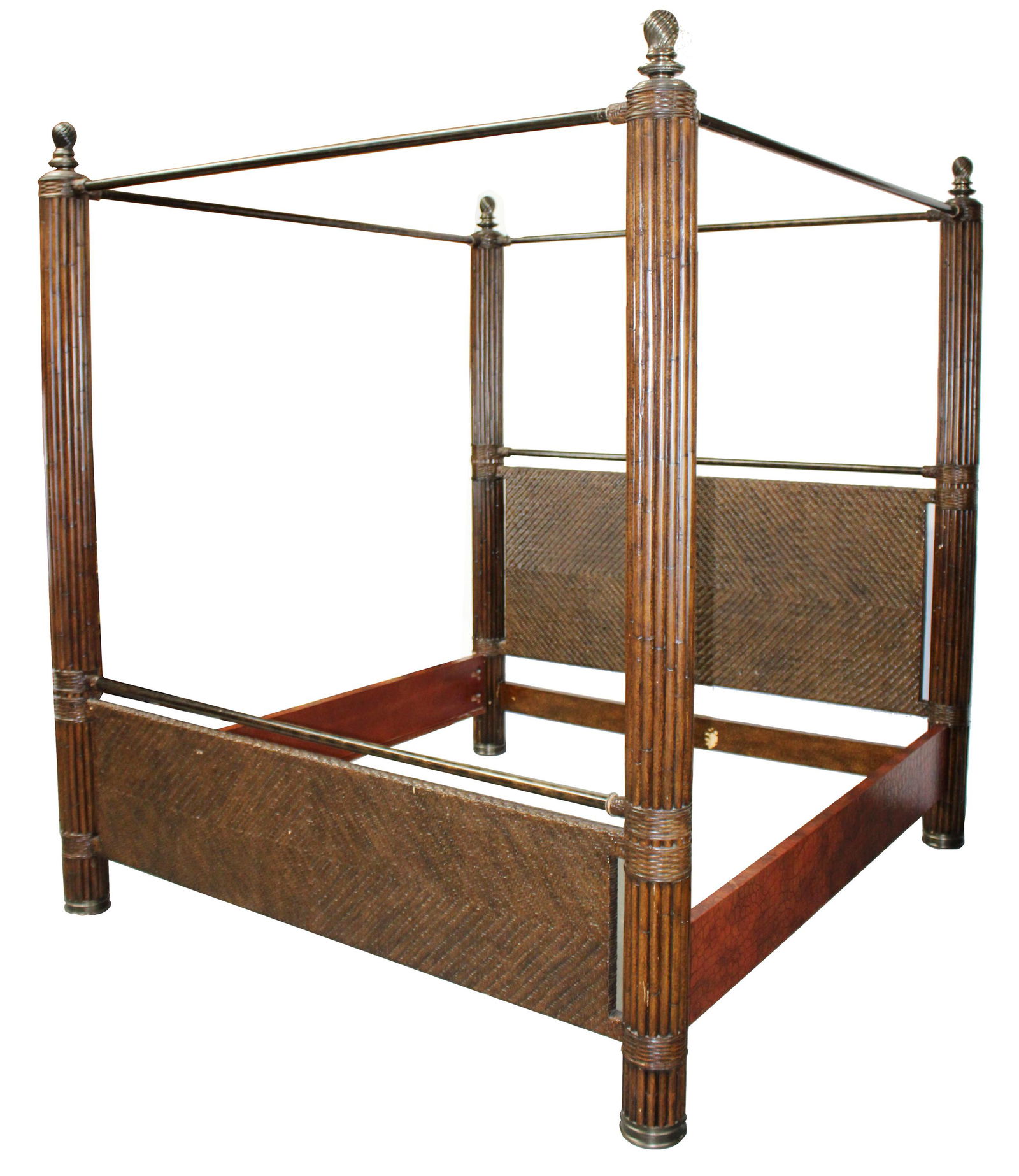 Maitland Smith British Colonial style king canopy bed (1 of 11)